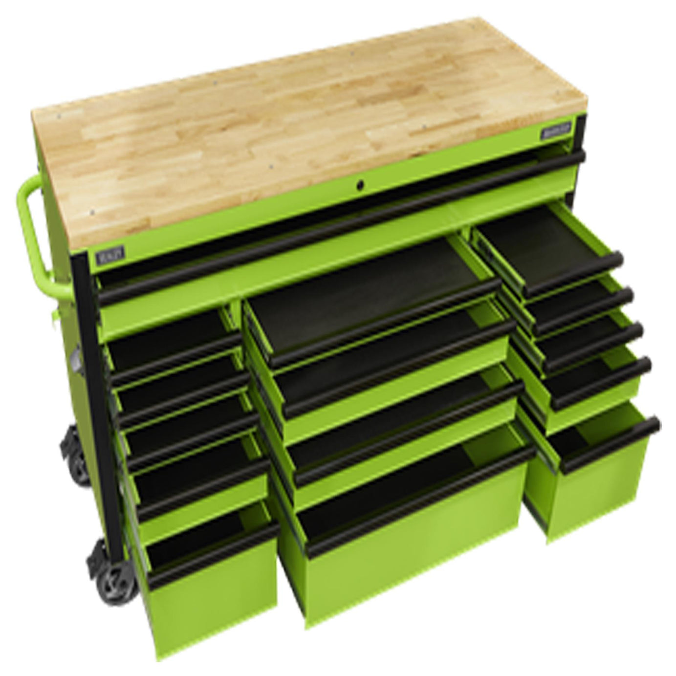 Sealey 15 Drawer Mobile Trolley with Wooden Worktop 1549mm