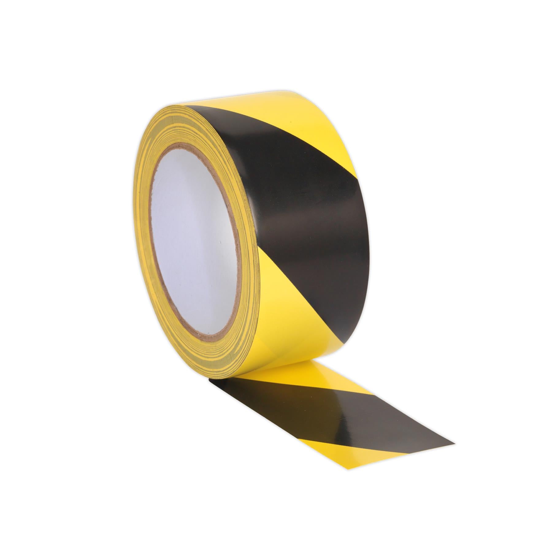 Sealey Hazard Warning Tape 50mm x 33m Black/Yellow