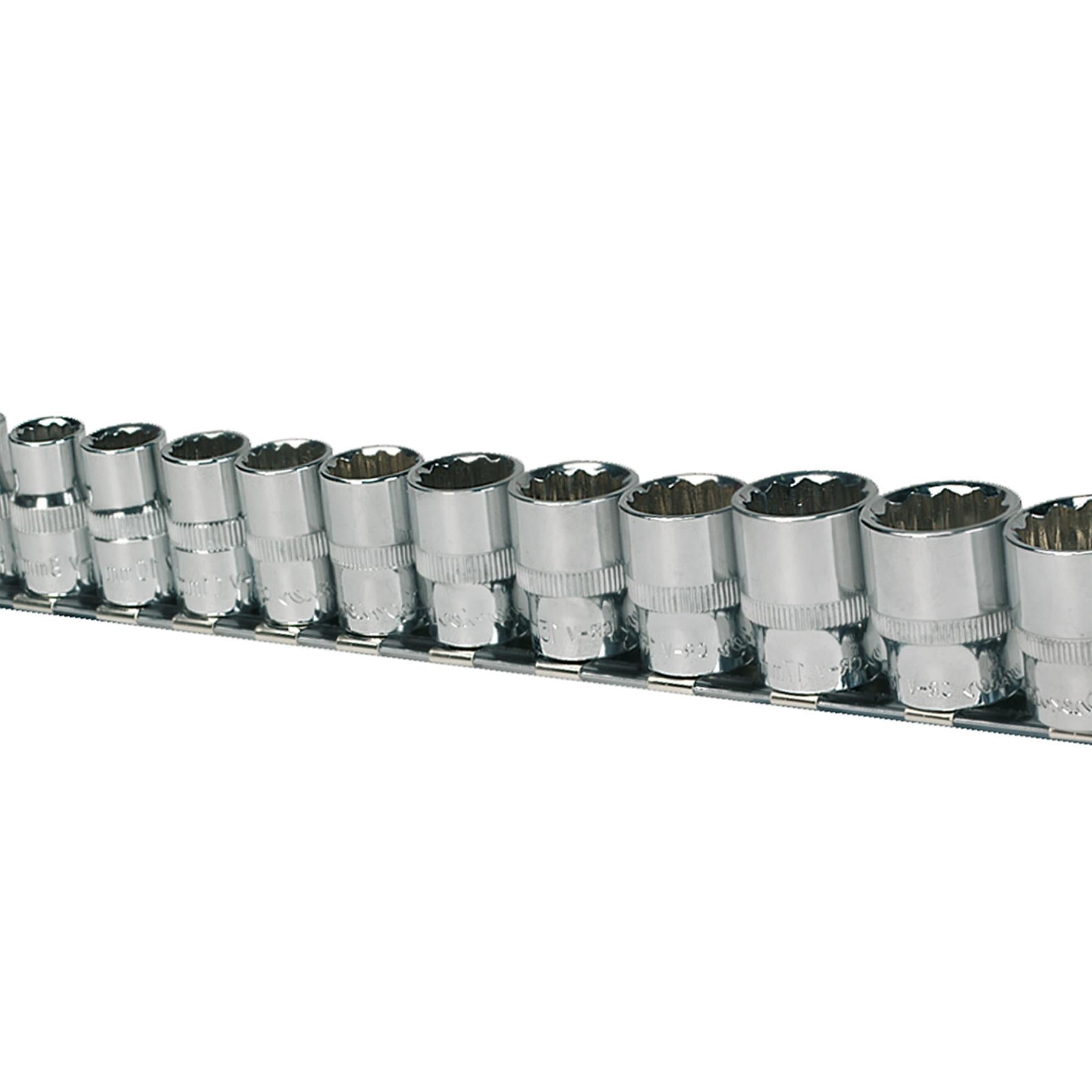 Sealey Socket Set 12pc 3/8"Sq Drive 12pt WallDrive Metric