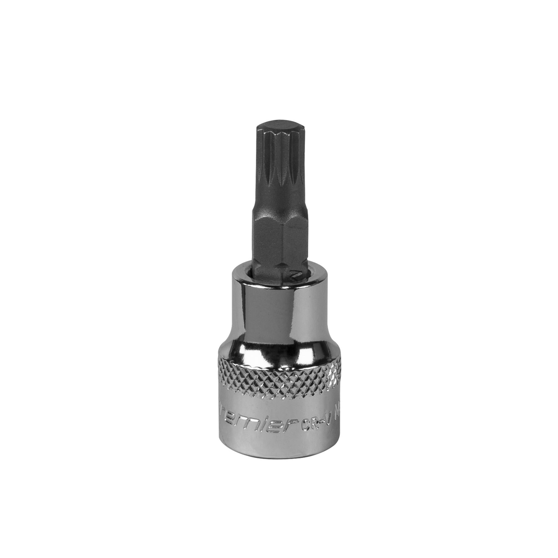 Sealey Spline Socket Bit M9 3/8"Sq Drive Forged Chrome Vanadium Steel