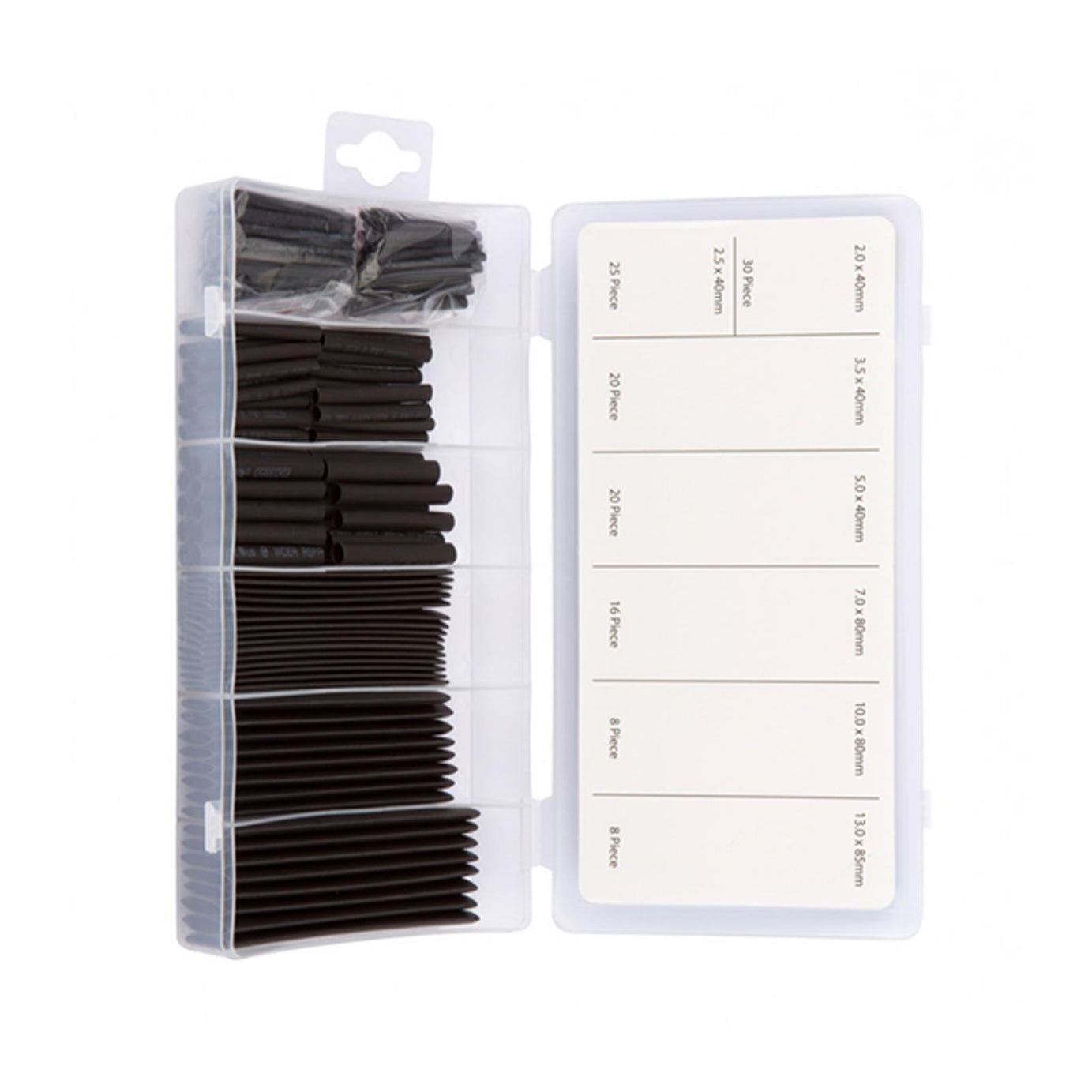 BlueSpot 127pcs Set Black Wire Heat Shrink Tubing Wrap Tube Assorted Sleeves