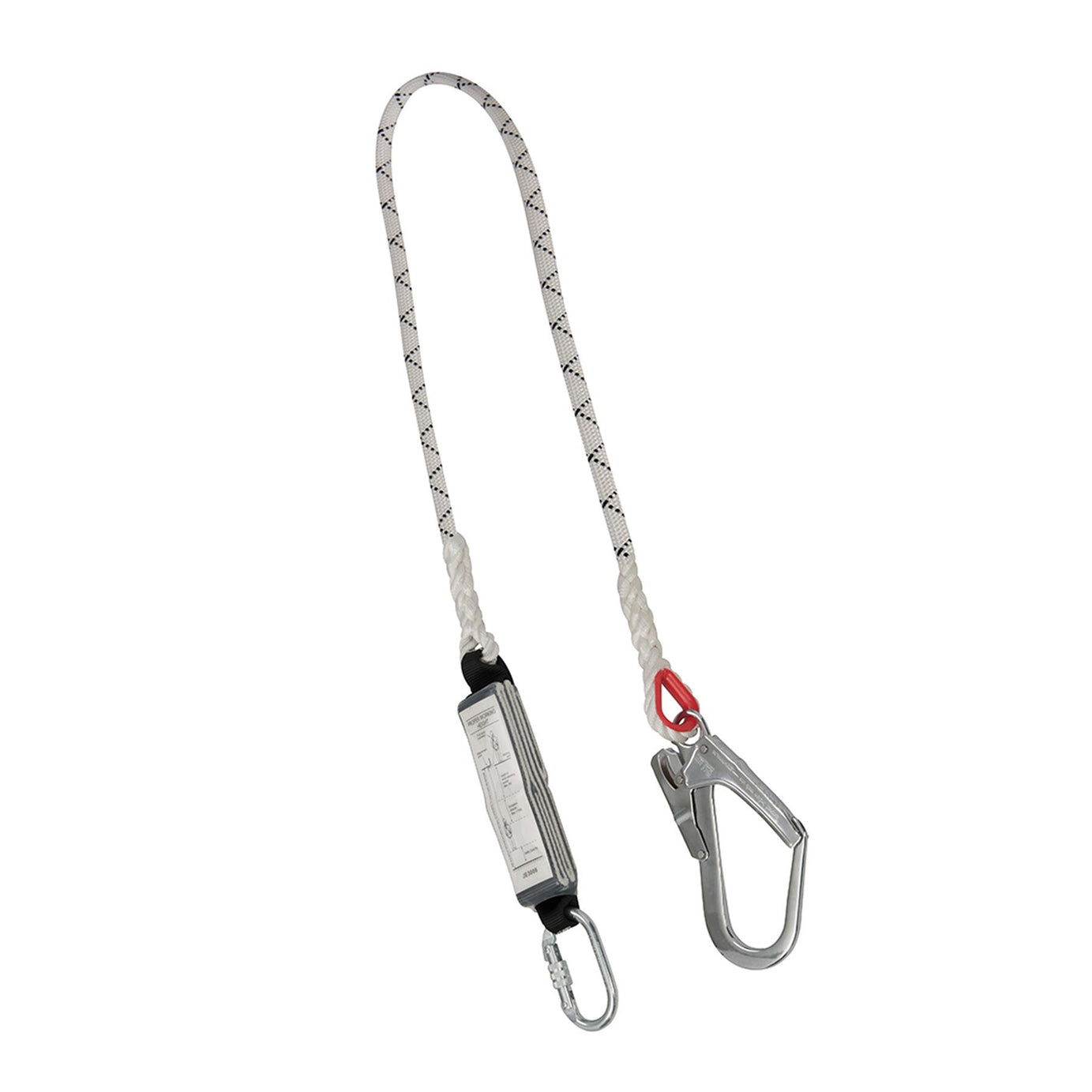 Energy Absorbing Lanyard 1.5M Forged Alloy Steel Hook Karabiner & Polyester Rope
