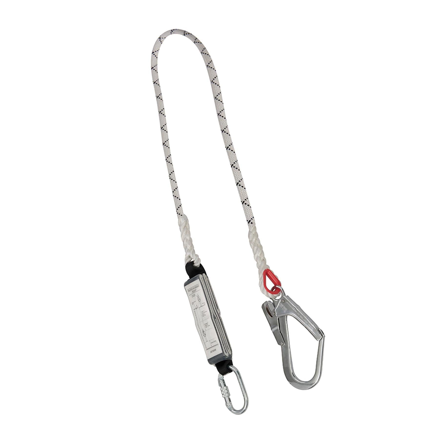 Energy Absorbing Lanyard 1.5M Forged Alloy Steel Hook Karabiner & Polyester Rope