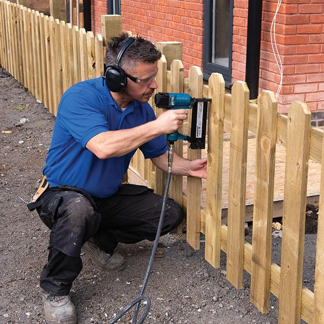 Air Finishing Nailer Nail Gun 90mm 10 - 12 Gauge Nails Framing Fencing Decking