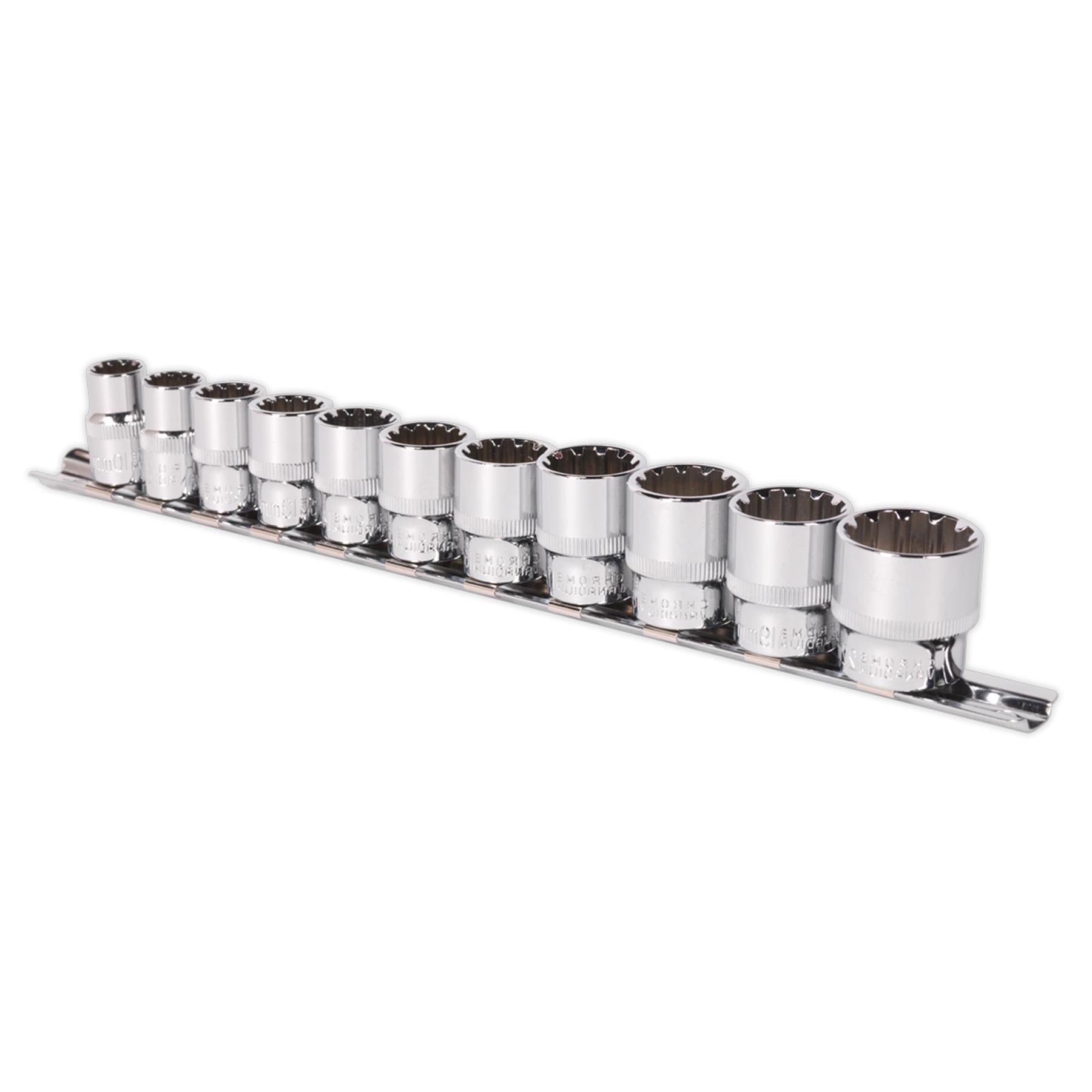 Sealey Socket Set 11pc 3/8"Sq Drive Total Drive