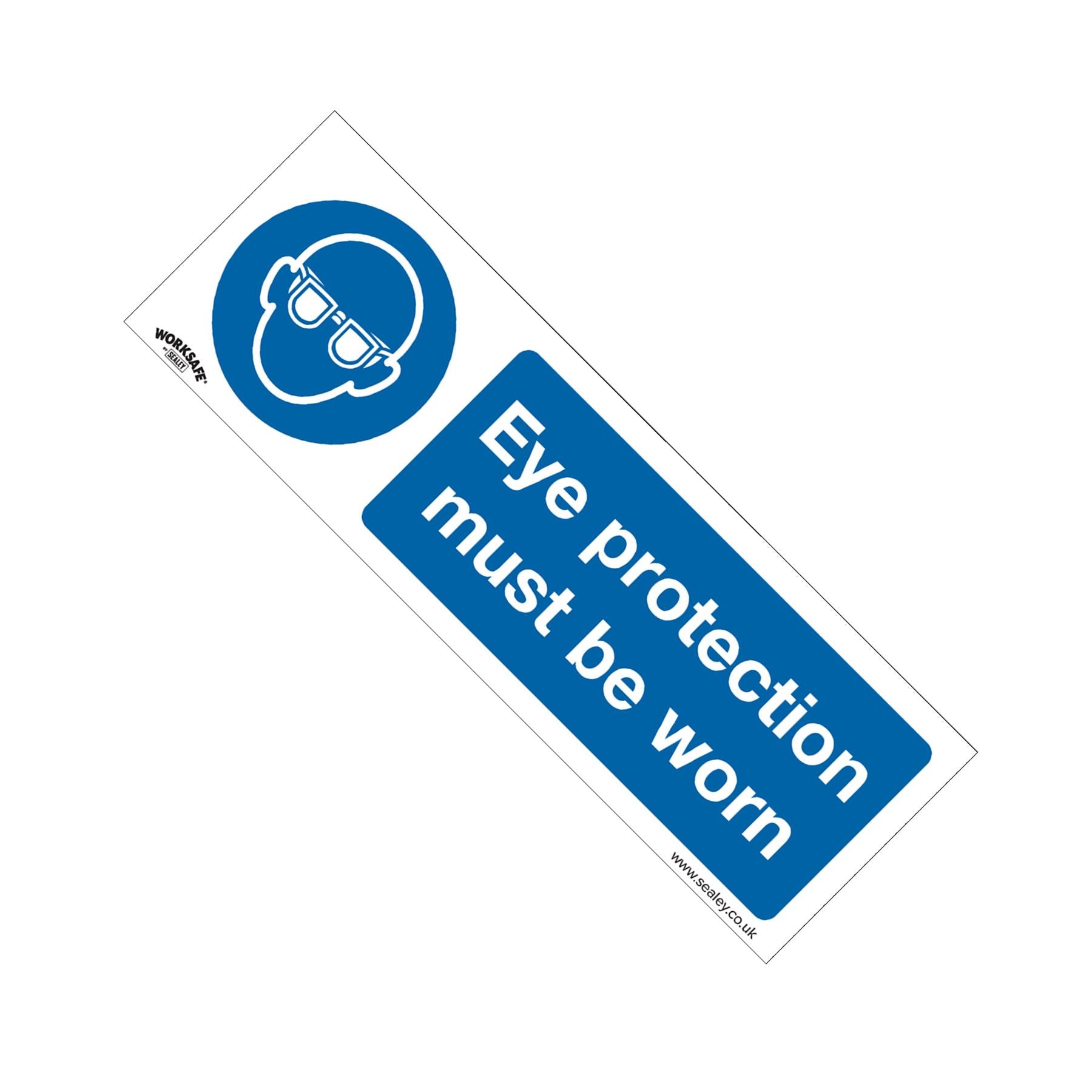 Mandatory Safety Sign - Eye Protection Must Be Worn - Rigid Plastic