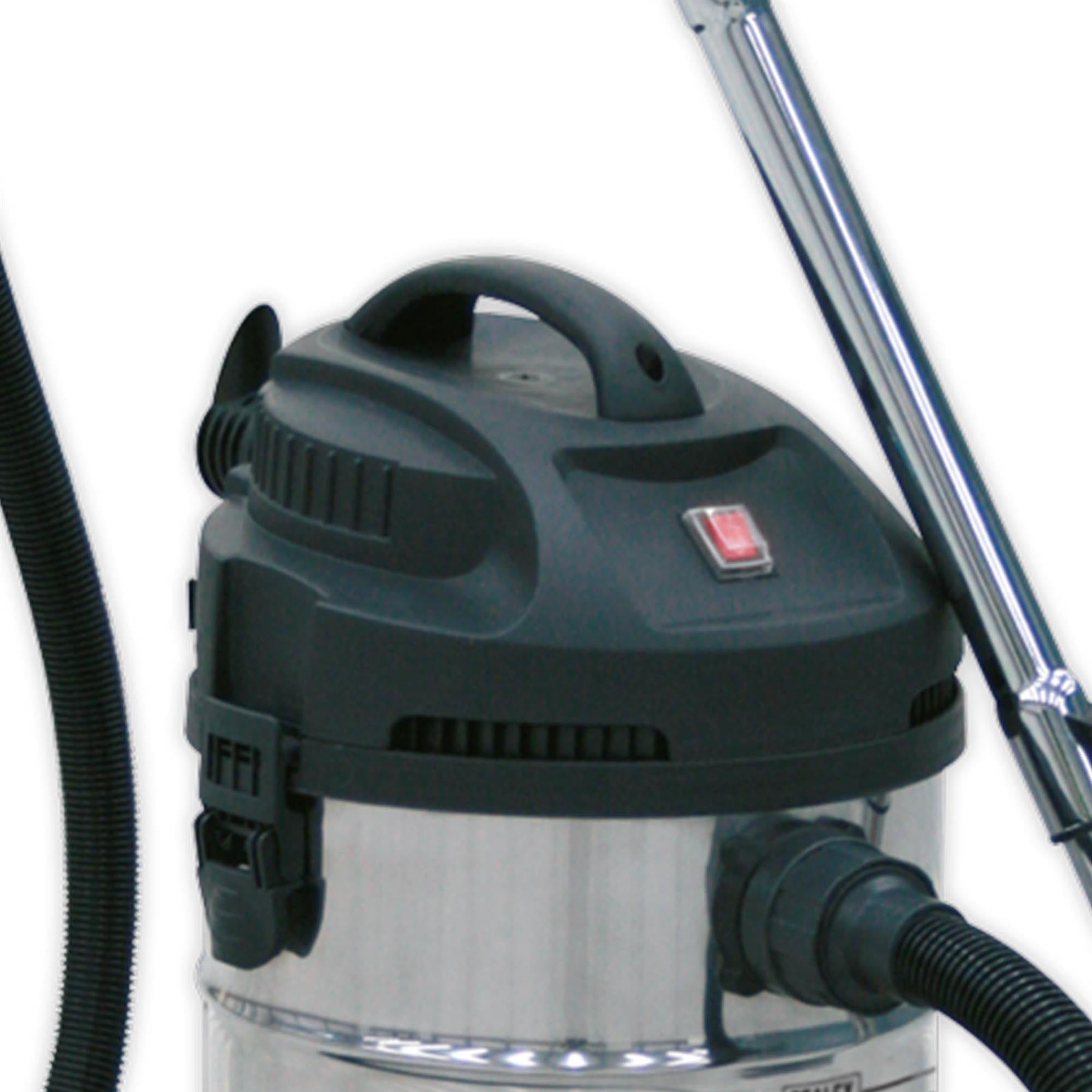 Sealey Vacuum Cleaner Industrial 30L 1400W/230V Stainless Drum