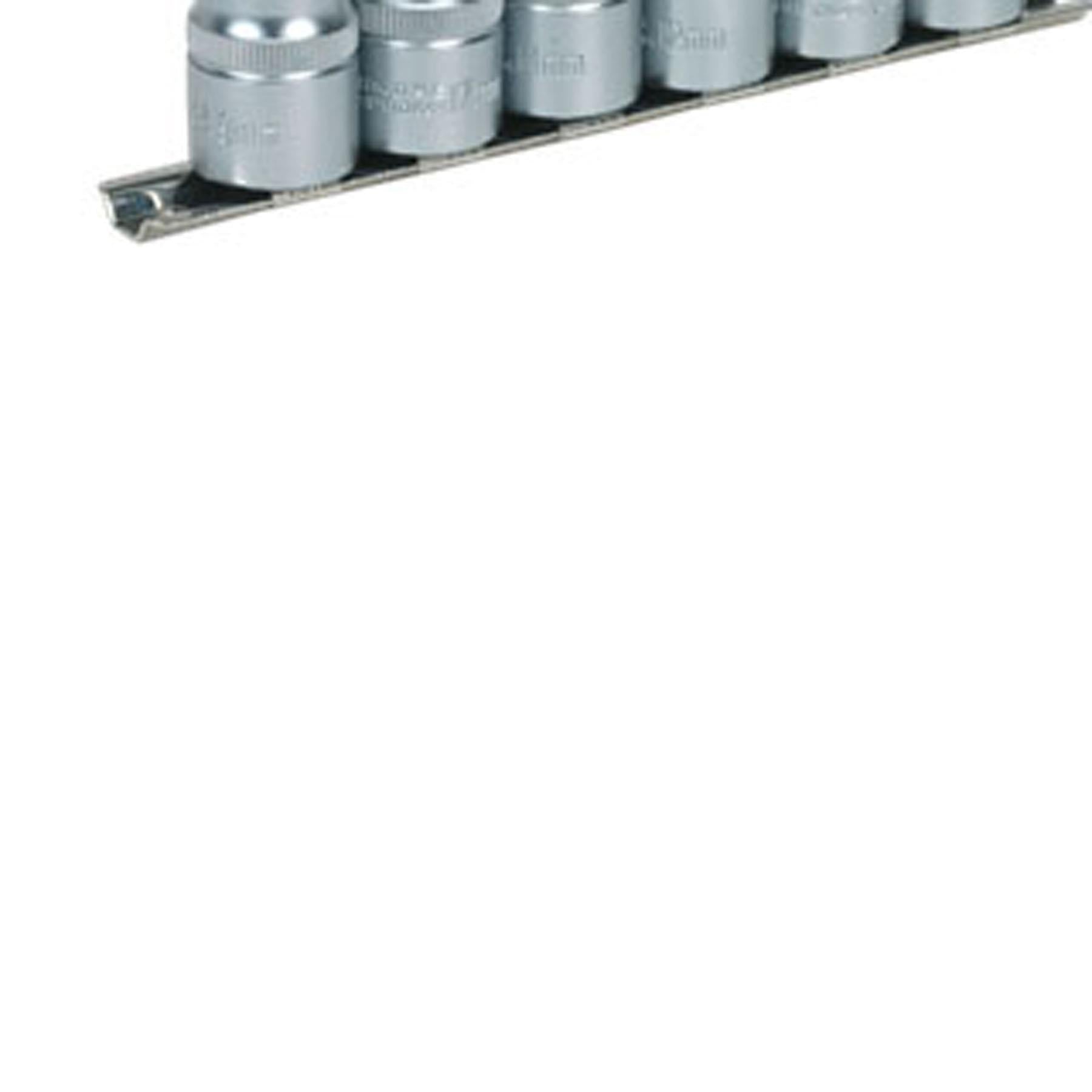 Sealey Hex Socket Bit Set with Rail 6pc Stubby 1/2"Sq Drive Metric