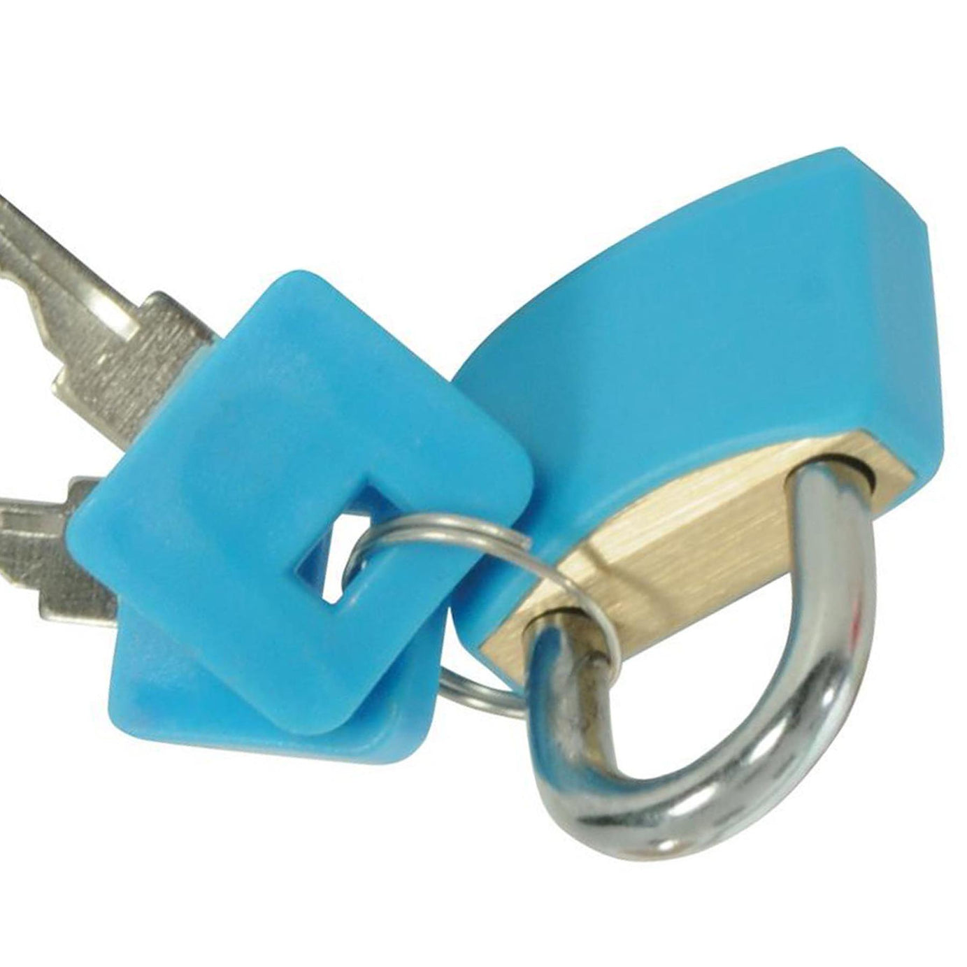 4Pce Hi-Vis Brass Padlocks Set - 20mm 2 Brass Keys Chrome-Plated