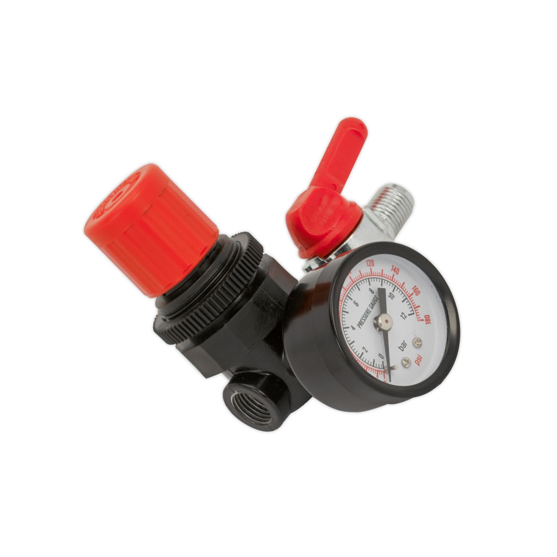 Sealey Air Regulator 1/4"BSP Female - 1/4"BSP Male