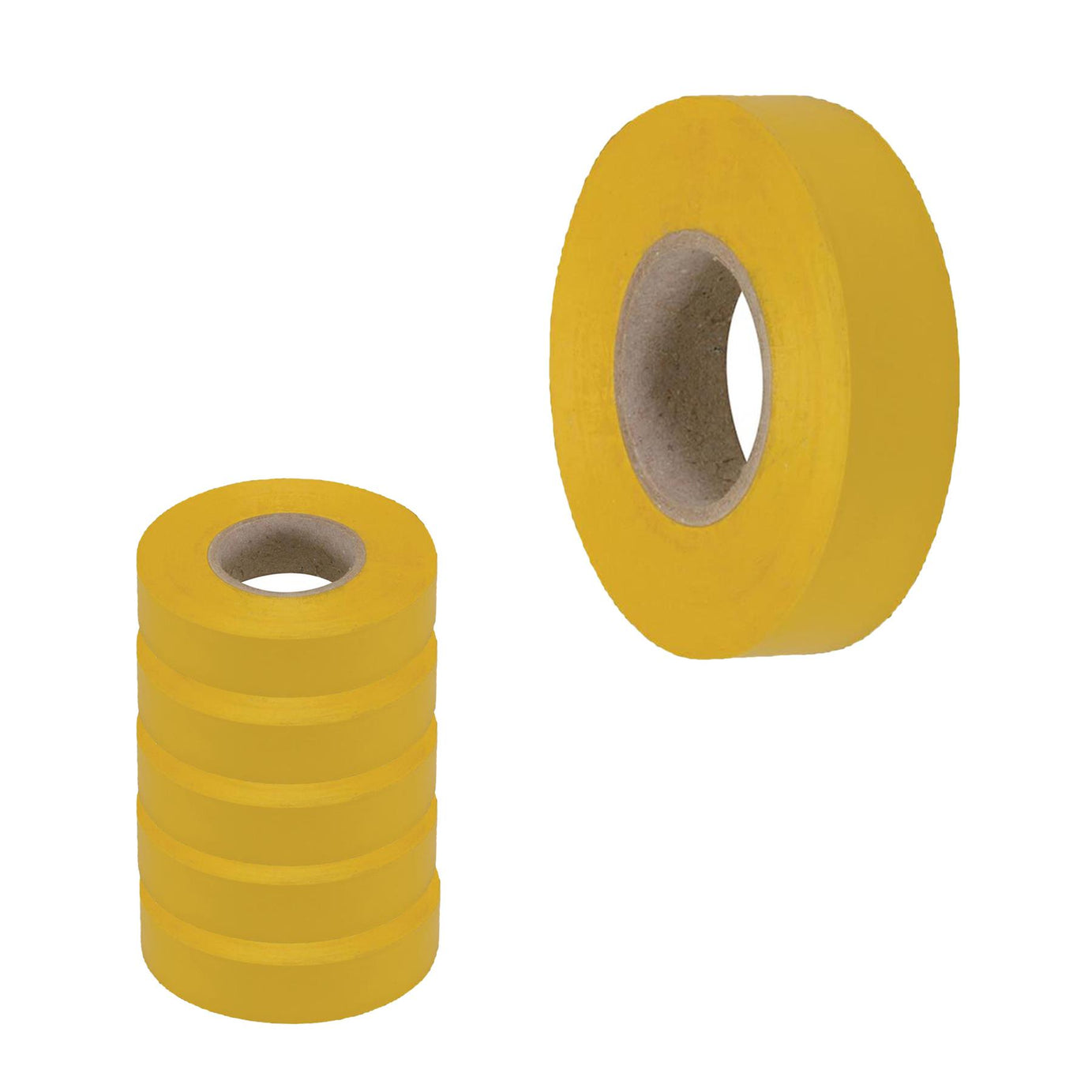 5 x PVC Insulation Electrical Tape Flame Retardent Yellow  19mm x 33mm