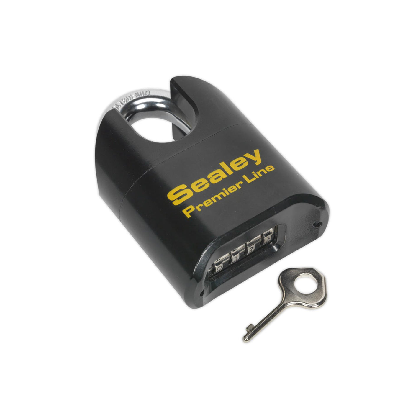 Sealey Steel Body Combination Padlock Shrouded Shackle 62mm