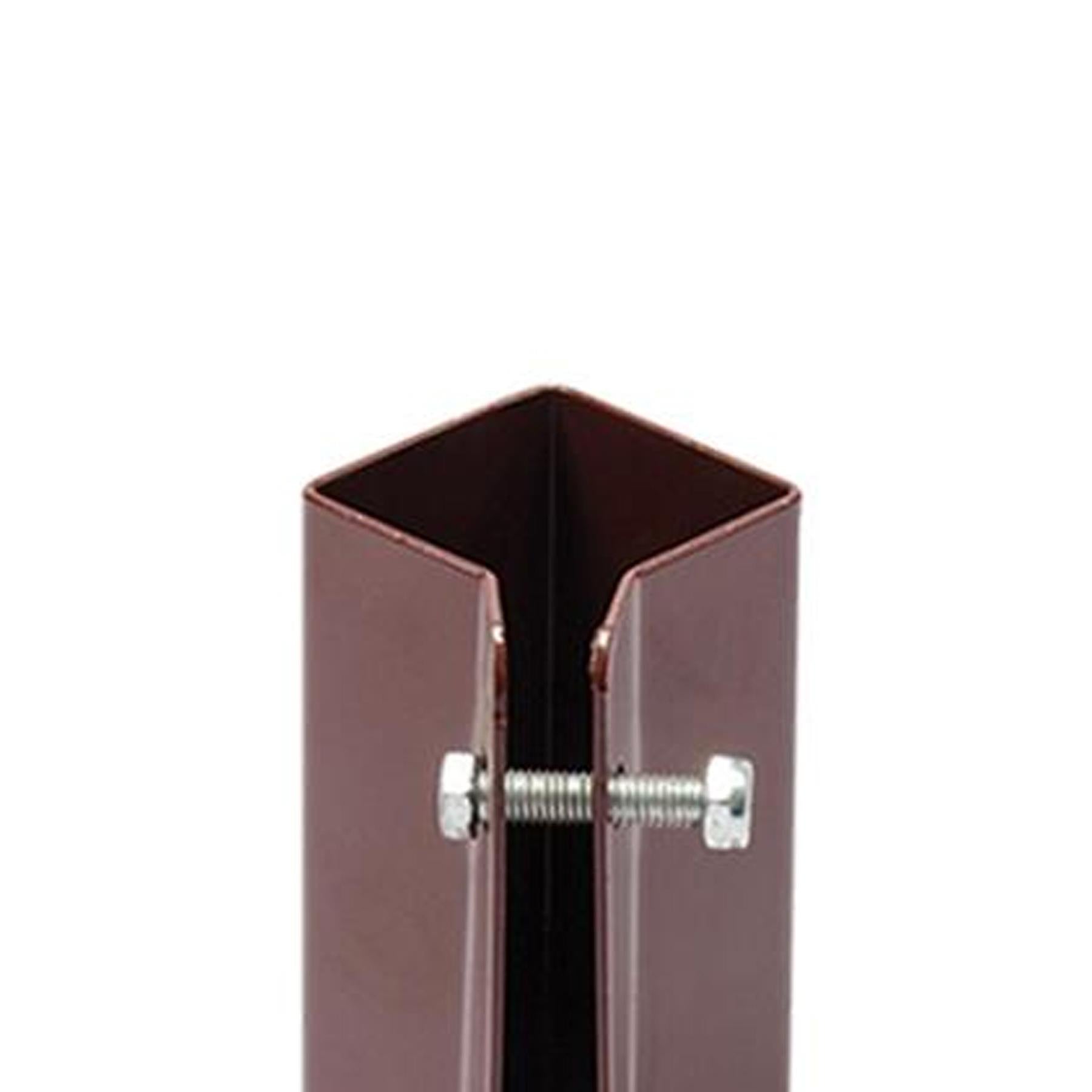 Fence Post Support Bolt Down 2" 50mm Garden Holder Like Metpost Bolt Grip Brown 12PC