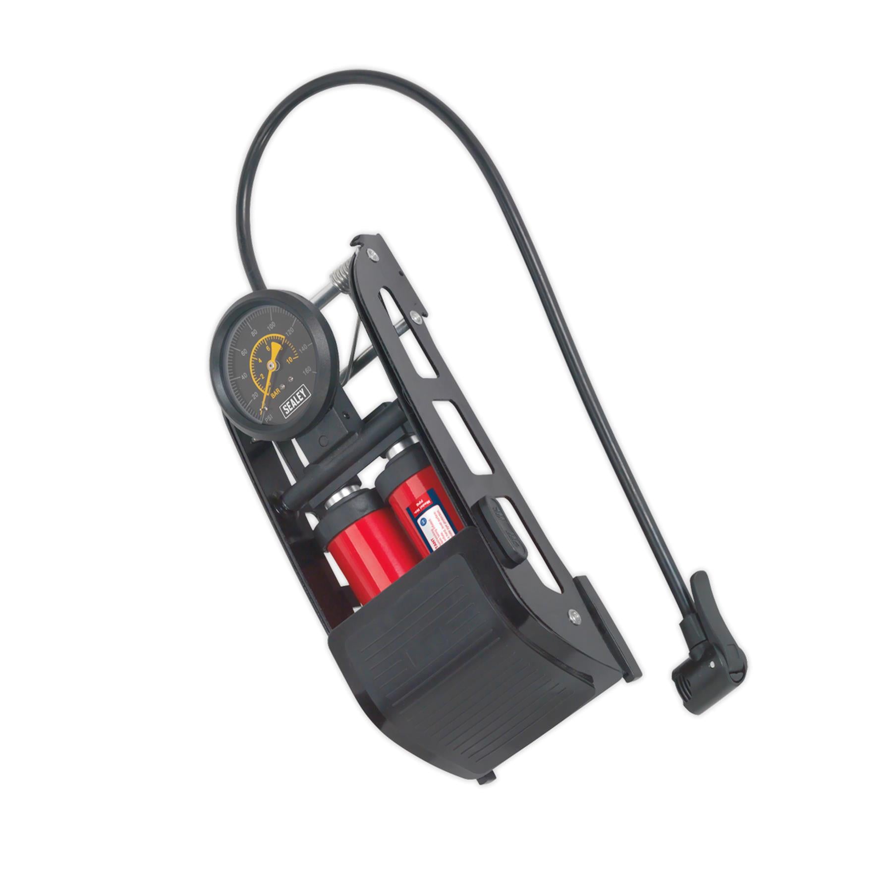 Sealey Foot Pump Twin Barrel