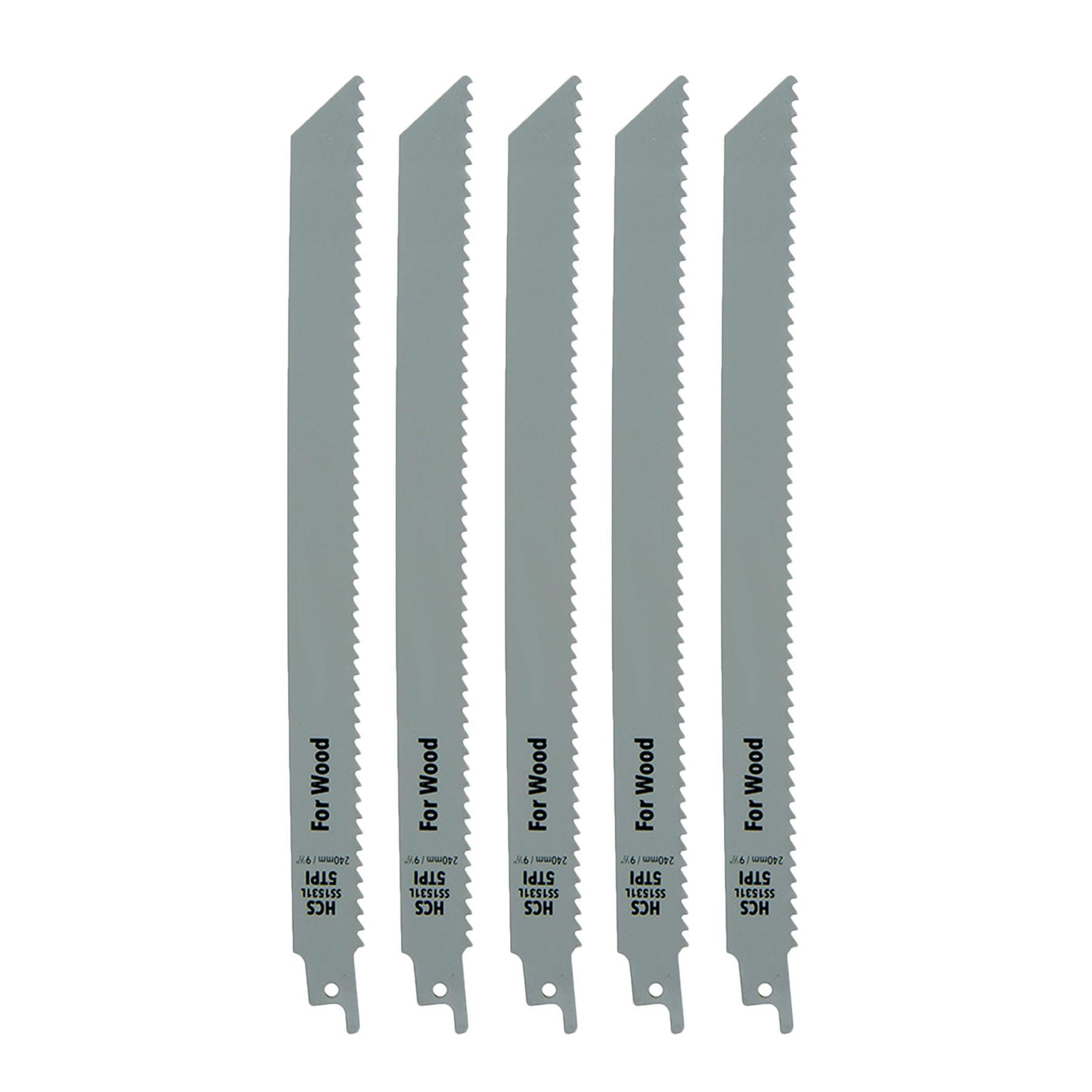 Quality 5 X Reciprocating Saw Blades 5 Tpi 240mm DIY
