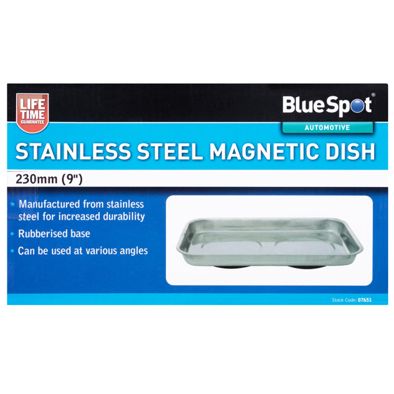 BlueSpot 9" Magnetic Stainless Steel Dish Part Tray Holder Storage 230mm