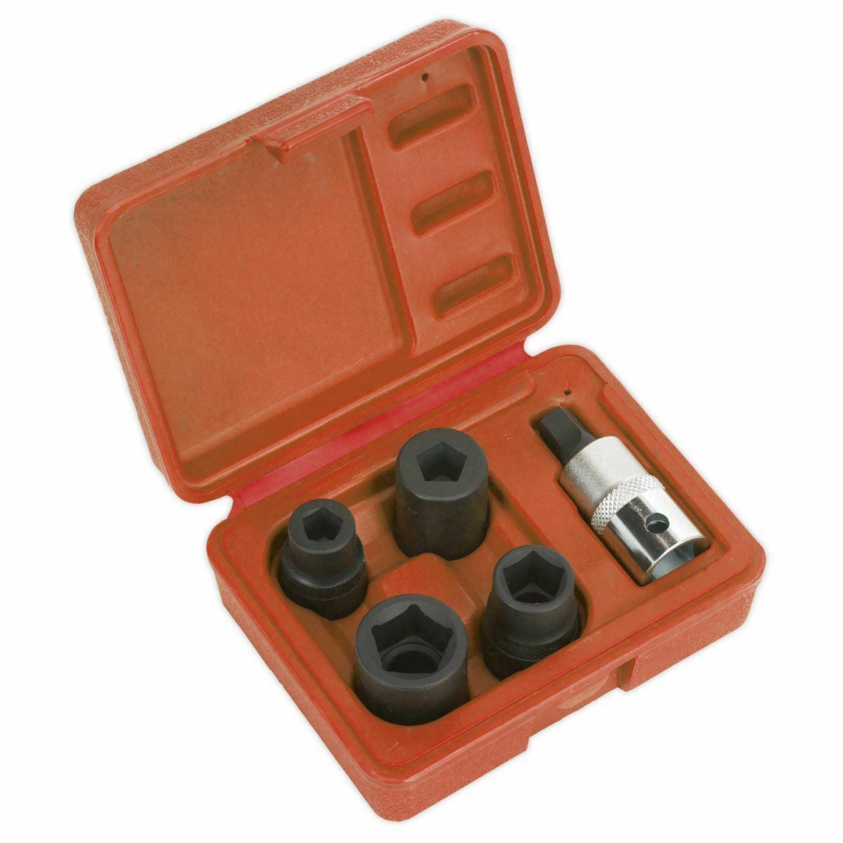Sealey Brake Caliper Socket Set 5pc 1/2"Sq Drive