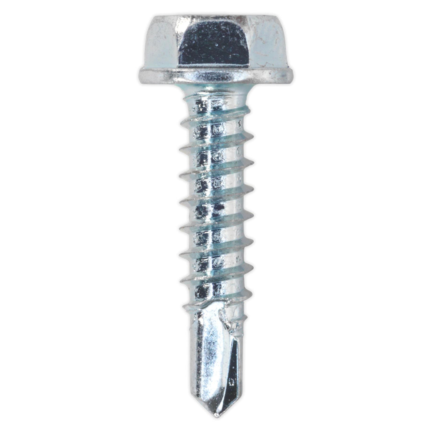 Sealey Self Drilling Screw 4.2 x 19mm Hex Head Zinc Pack of 100