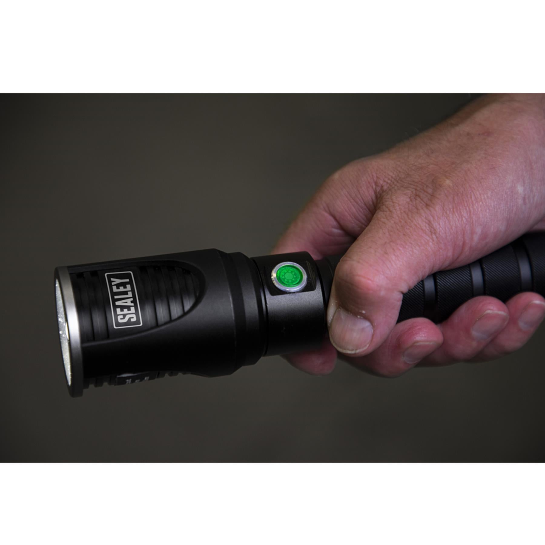 Aluminium Torch 20W SMD LED Adjustable Focus Rechargeable with USB Port