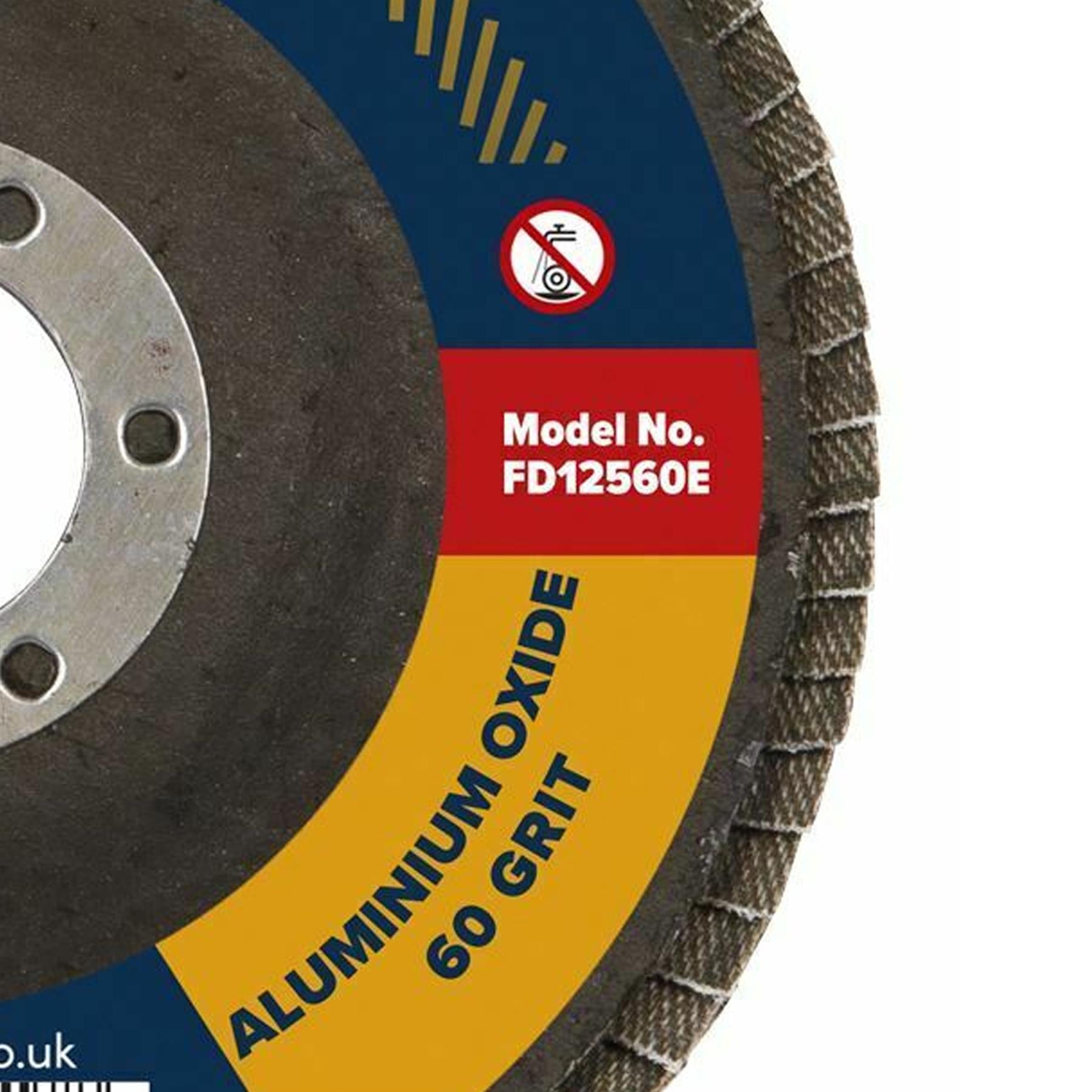 Sealey Flap Disc Aluminium Oxide 125mm 22mm Bore 60Grit