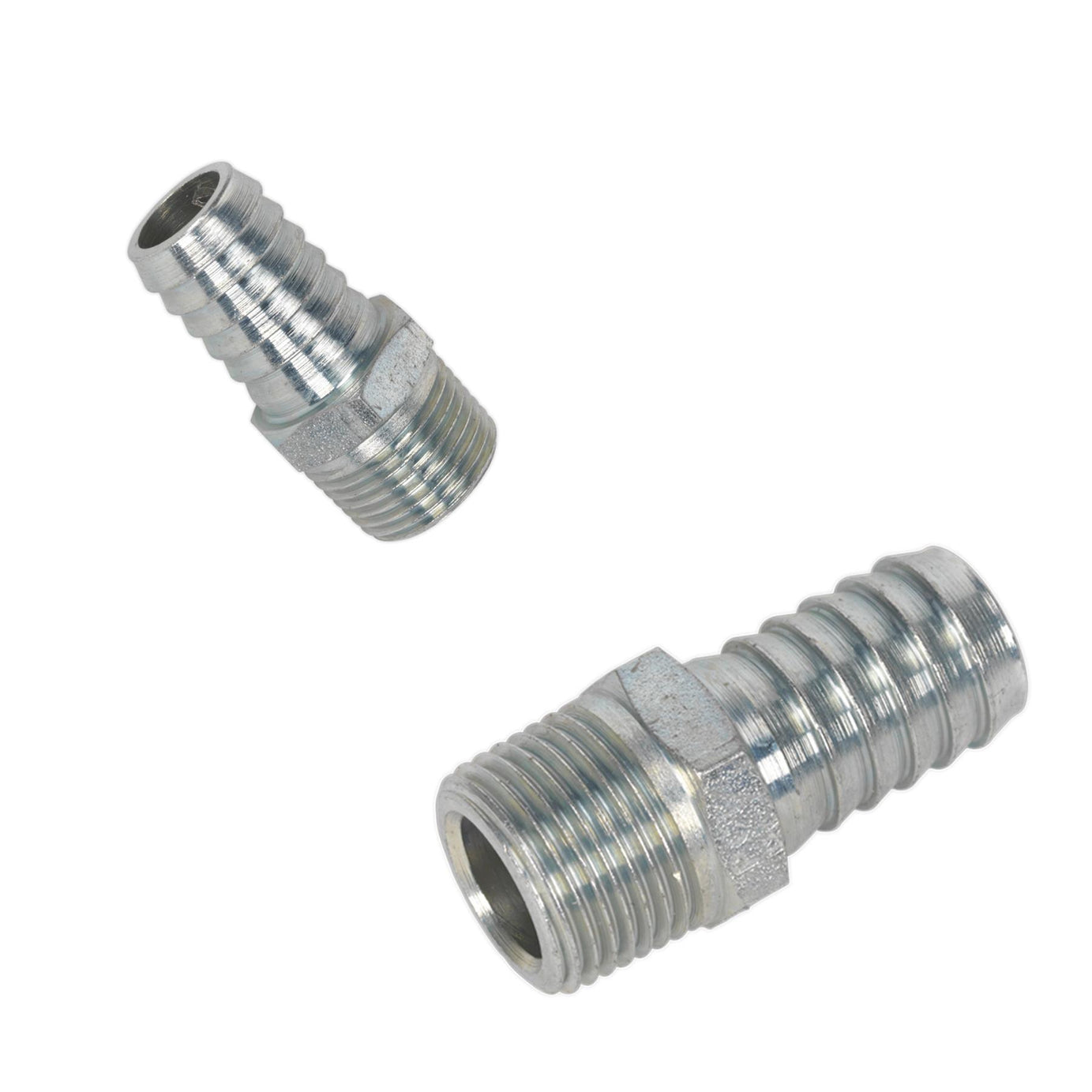 Sealey Screwed Tailpiece Male 3/8"BSPT - 1/2" Hose Pack of 5