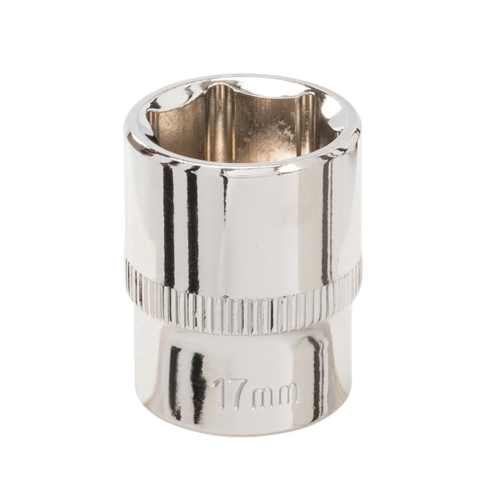 Socket 3/8" Drive Metric Hex Square 17mm Individual Hex Polished Crv Tool