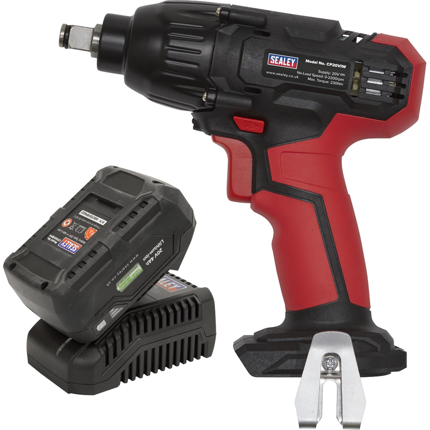 Sealey Impact Wrench Kit 1/2"Sq Drive 230Nm 20V 4Ah SV20 Series