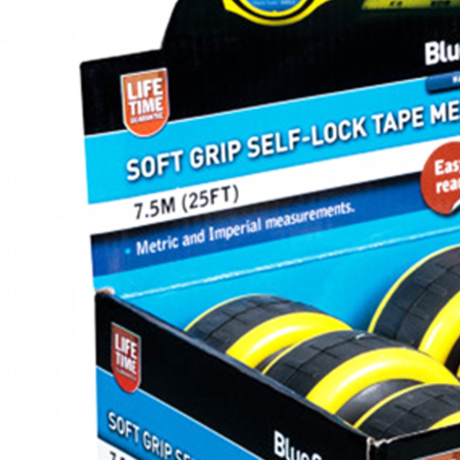 BlueSpot 6x 7.5m Retractable Tape Measure Griplock Imperial Metric Measuring Metres