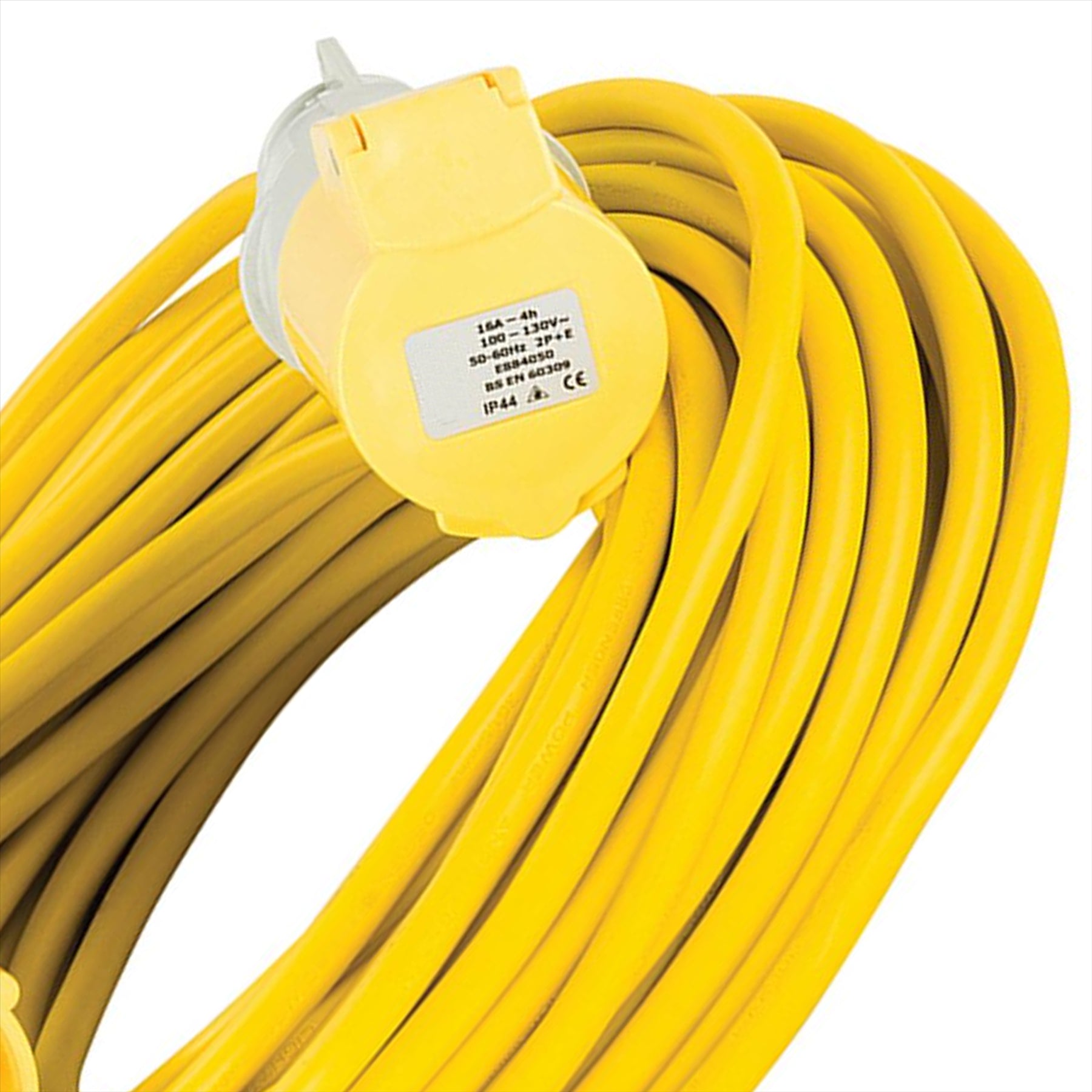 Defender Extension Lead Yellow 1.5mm2 16A 25m 110V