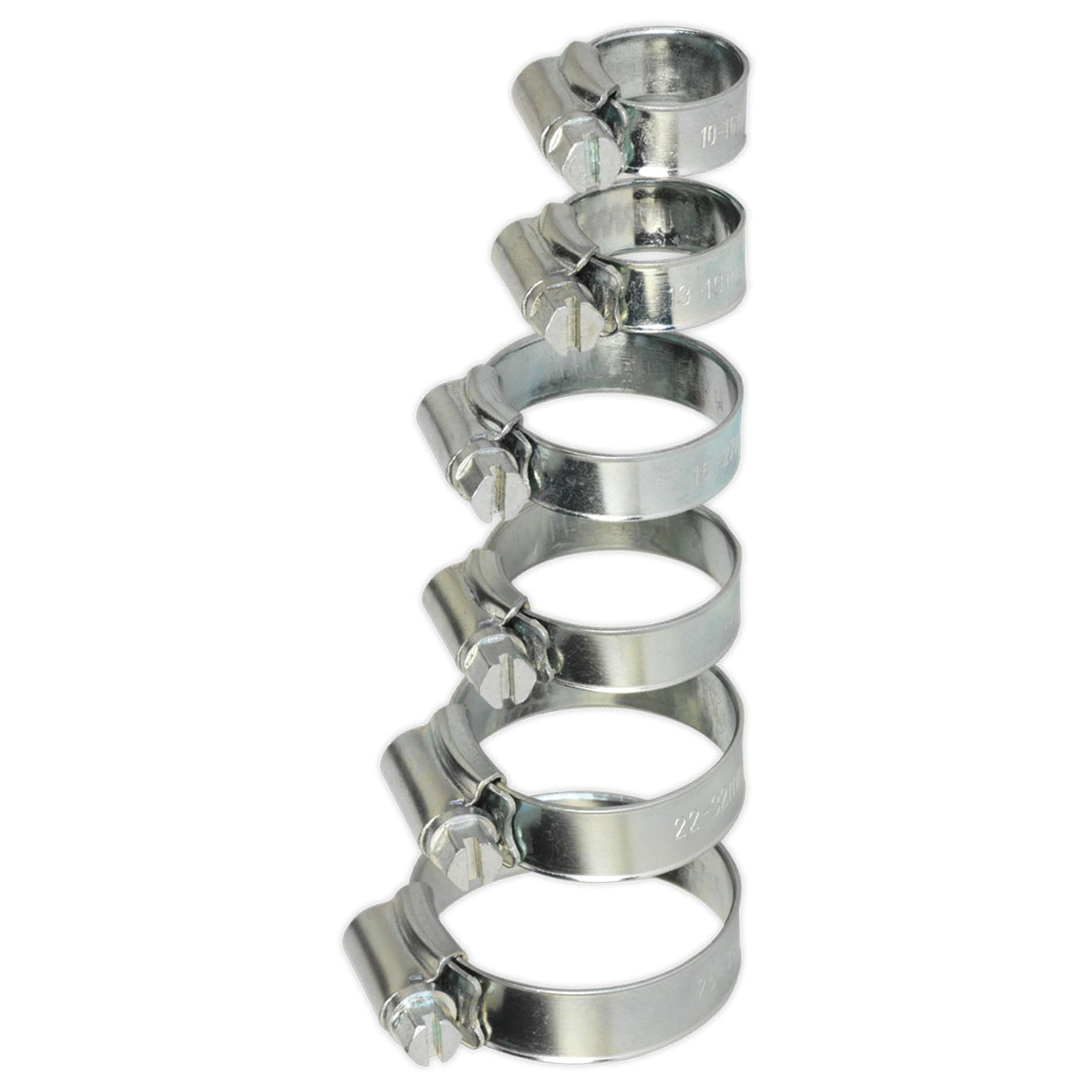 Sealey Hose Clip Assortment 30pc 8-29mm Zinc Plated