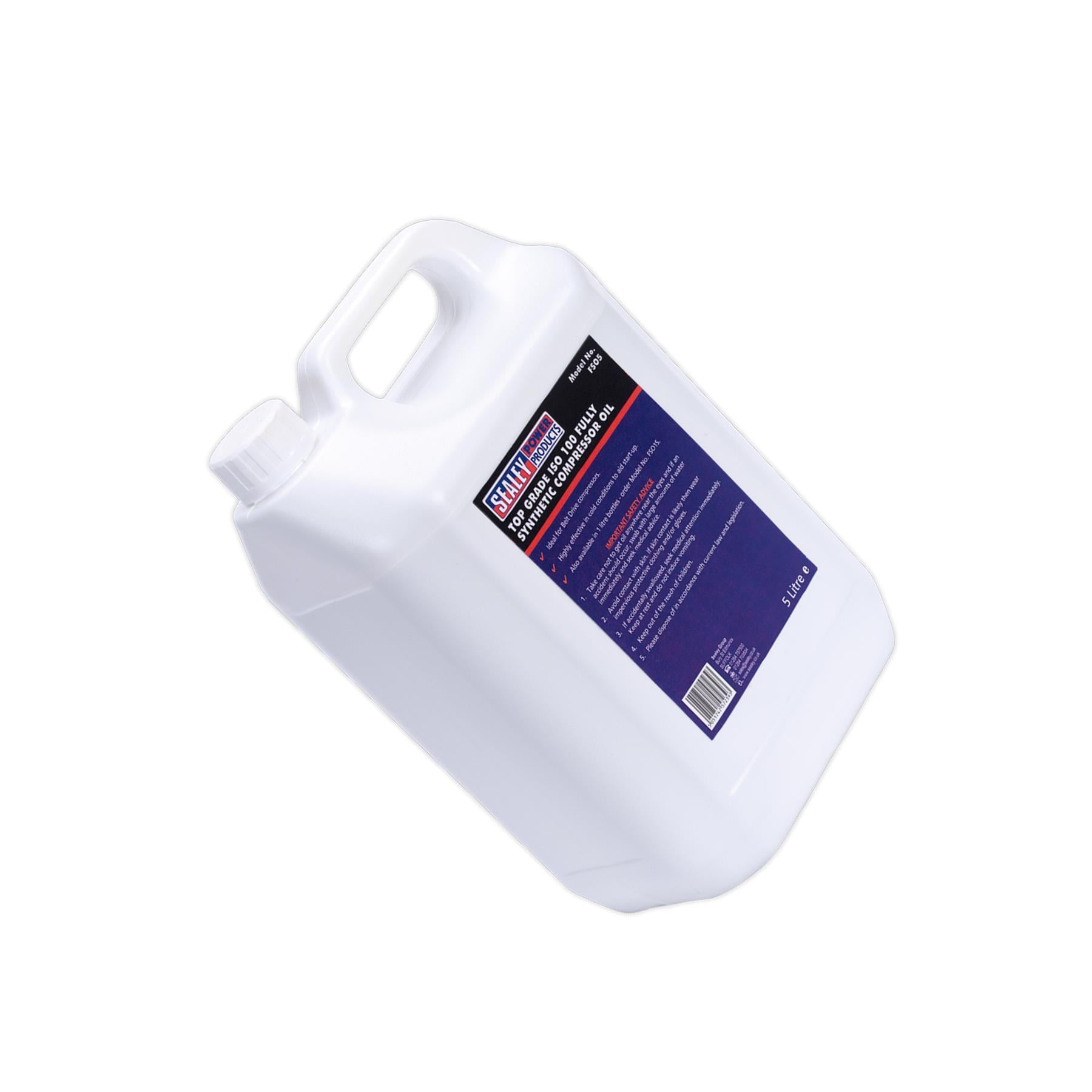 Sealey Compressor Oil Fully Synthetic 5Litre Container - FSO5
