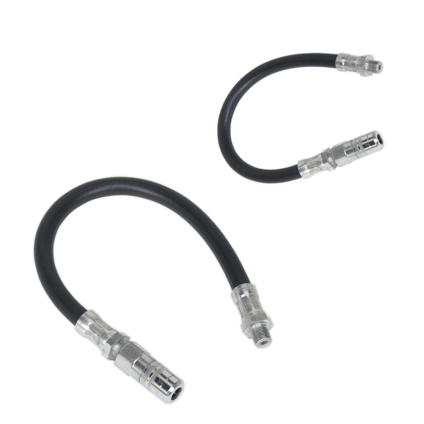 Sealey Rubber Del Hose with 4-Jaw Connector Flex 300mm 1/8"BSP Gas