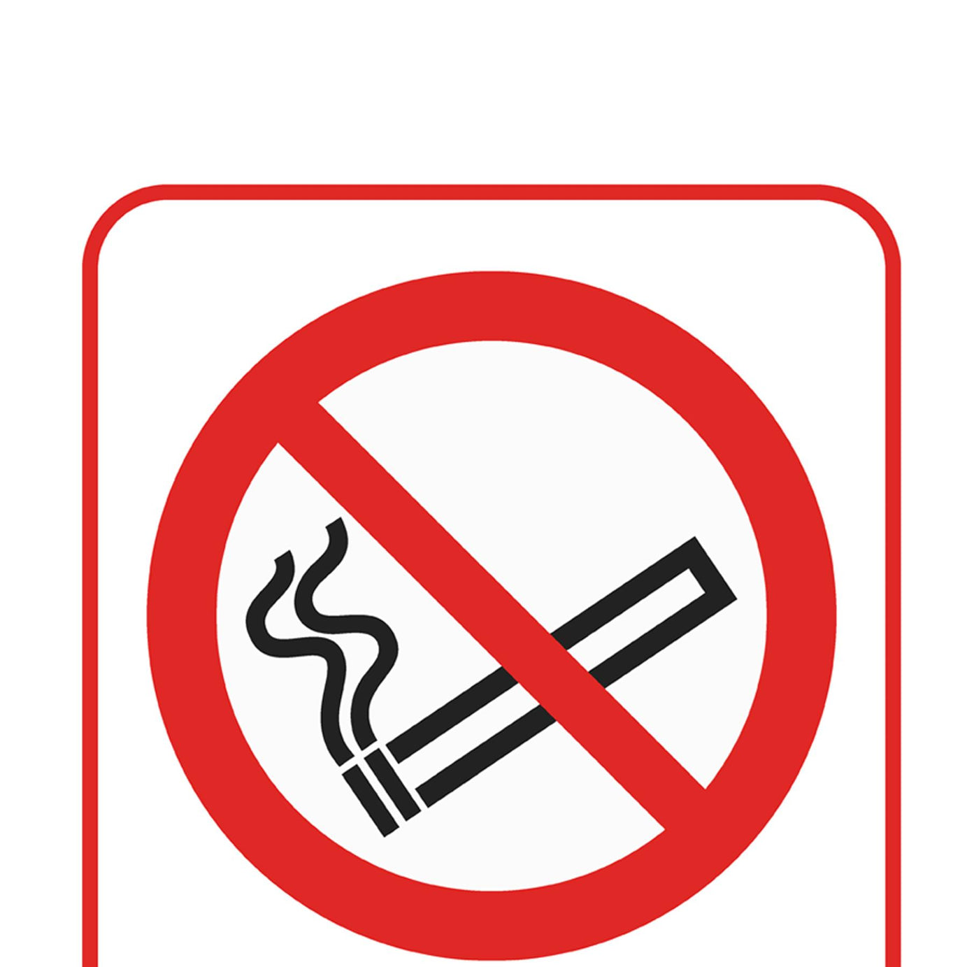 Prohibition Safety Sign - No Smoking (On Premises) - Self-Adhesive Vinyl