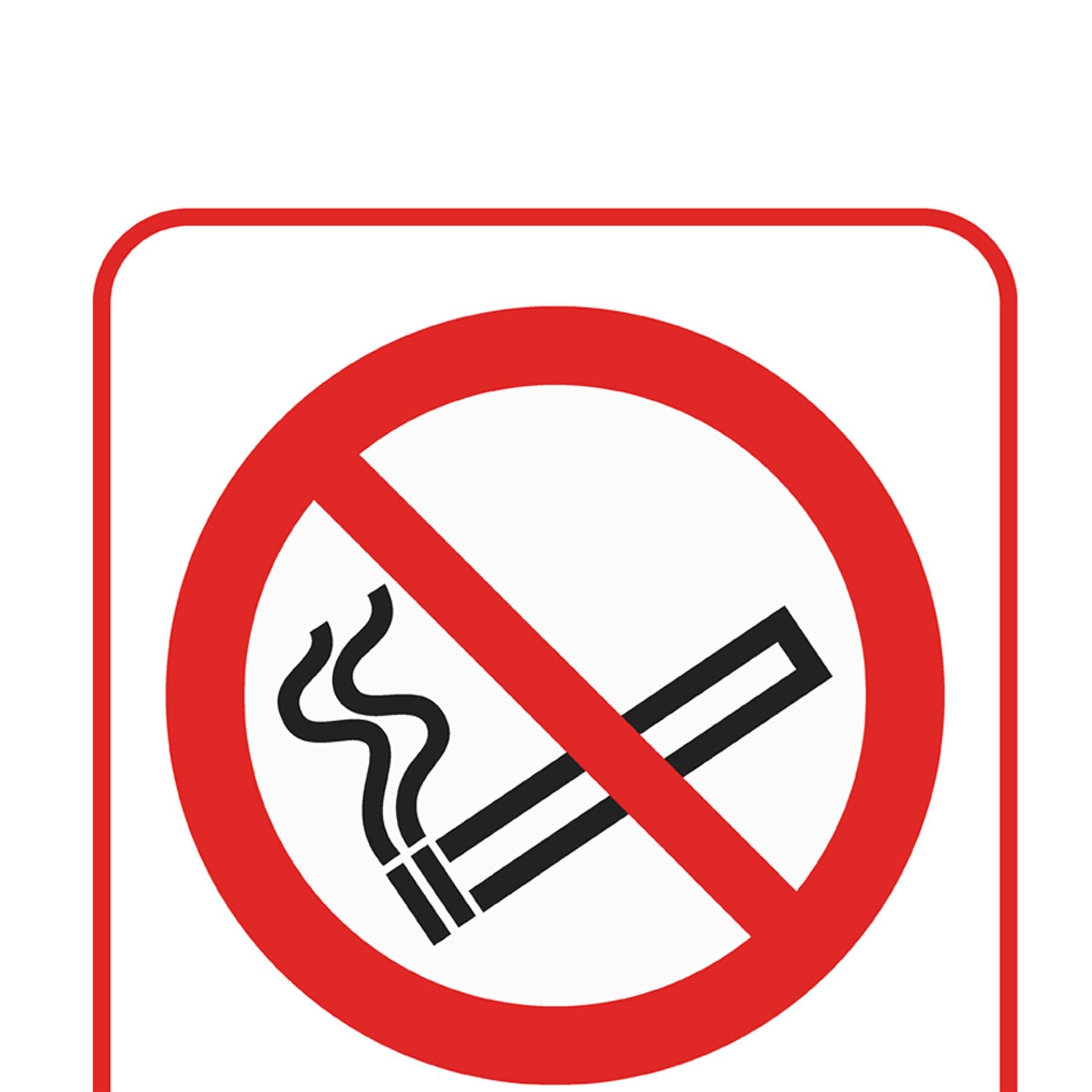 Prohibition Safety Sign - No Smoking (On Premises) - Self-Adhesive Vinyl