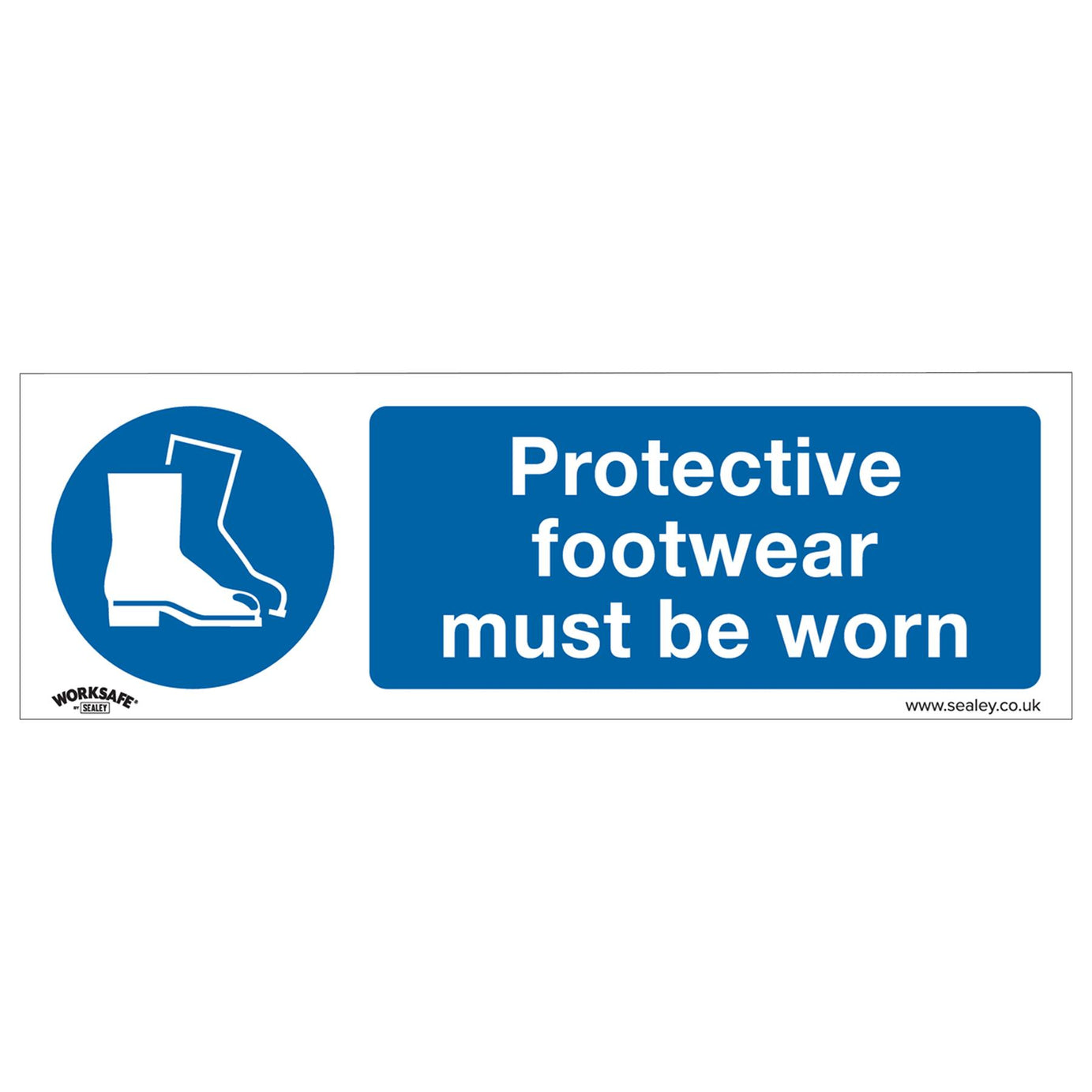 Mandatory Safety Sign - Protective Footwear Must Be Worn - Rigid Plastic