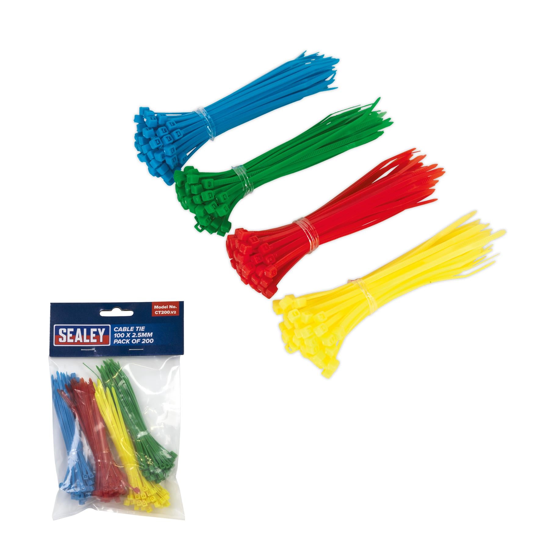 Sealey Cable Tie 100 x 2.5mm Pack of 200