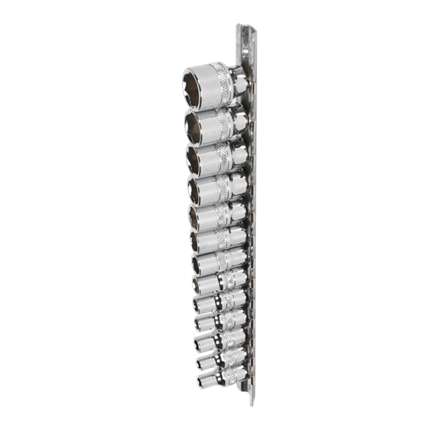 Sealey Lock-On Socket Set 1/4" Sq Dr 13pc 4 -14mm 6pt Metric Long Reach