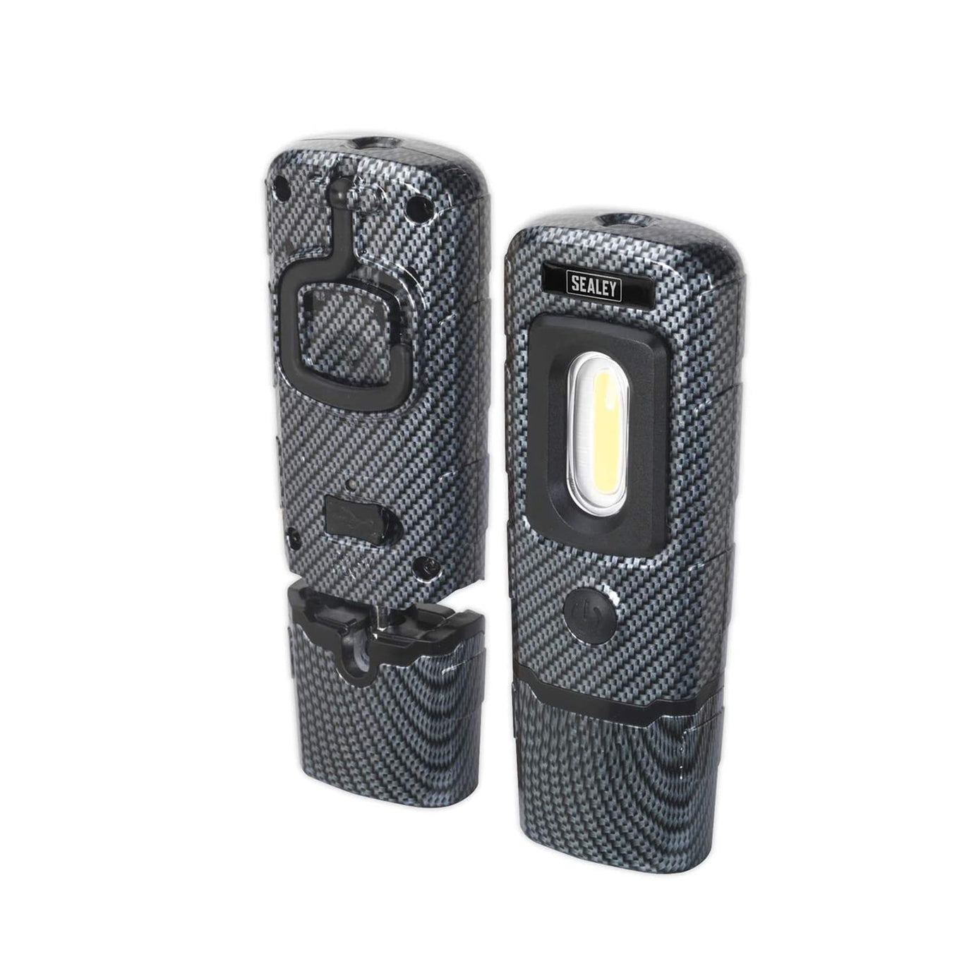 Sealey R/Charge 360 Insp Light 3W COB & 1W SMD LED Carbon Fibre LI