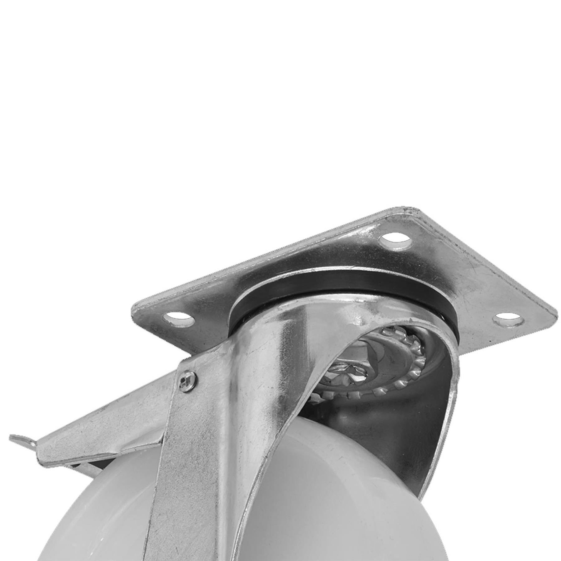 Sealey Heavy-Duty Nylon Castor Wheel Swivel Total Lock 125mm