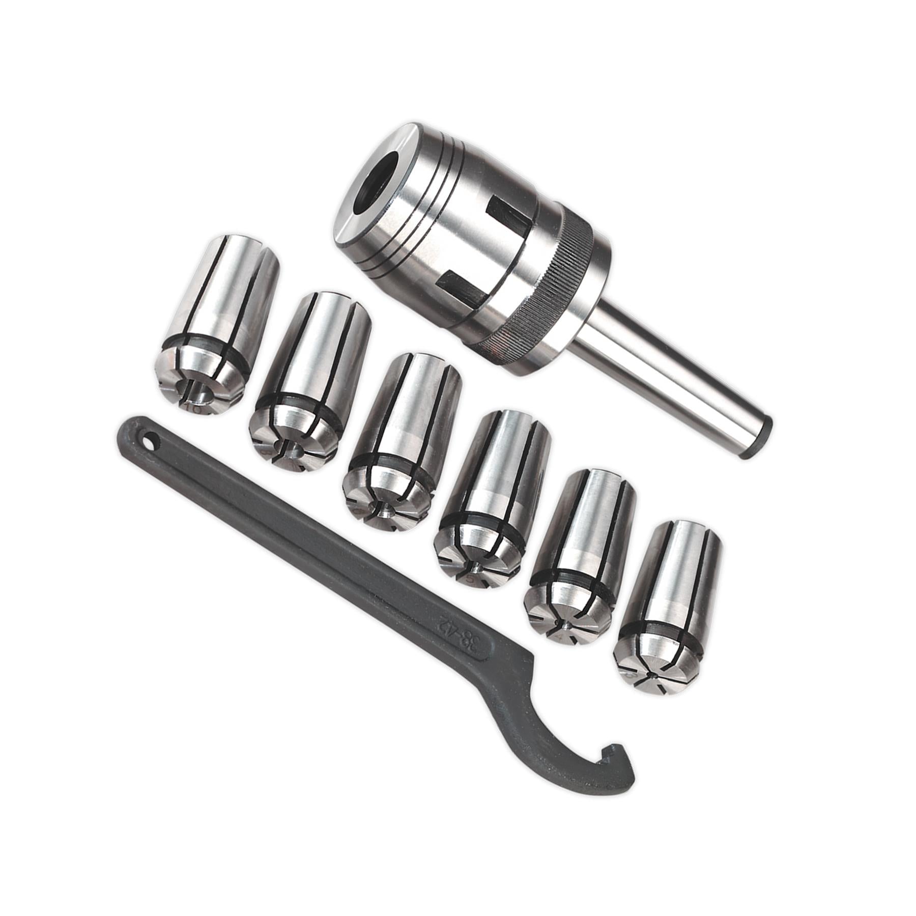 Sealey Mill Chuck Set MT2-M10 3-10mm High Quality Accessories