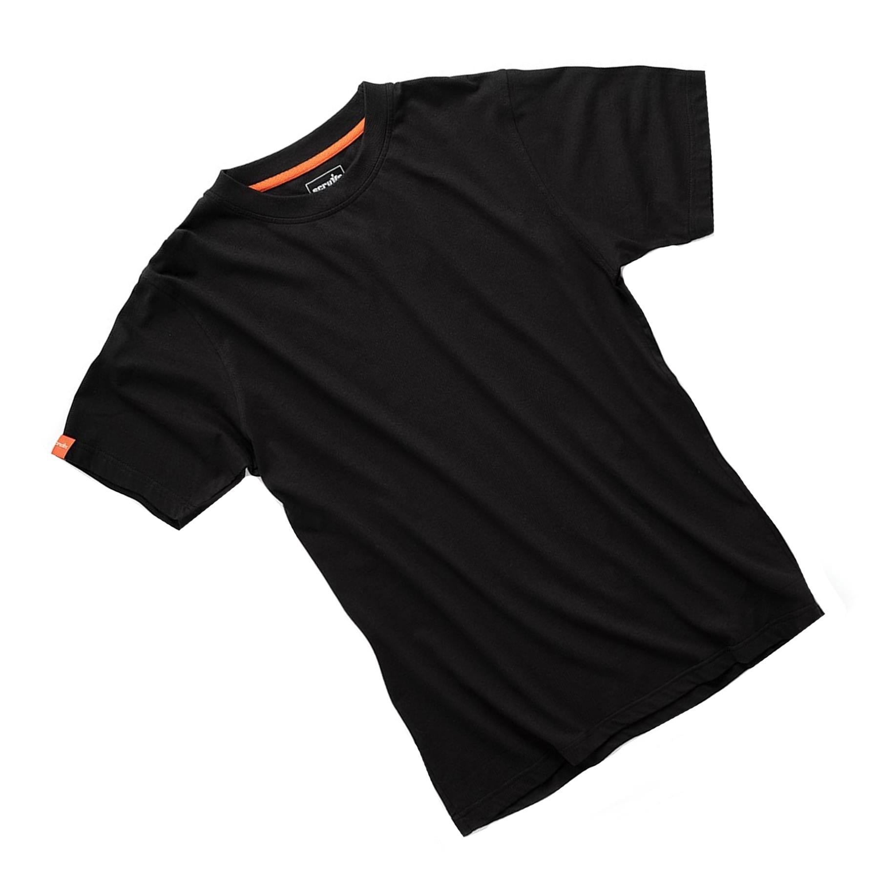 Scruffs Eco Worker T-Shirt Hardwearing Work Shirt Black S