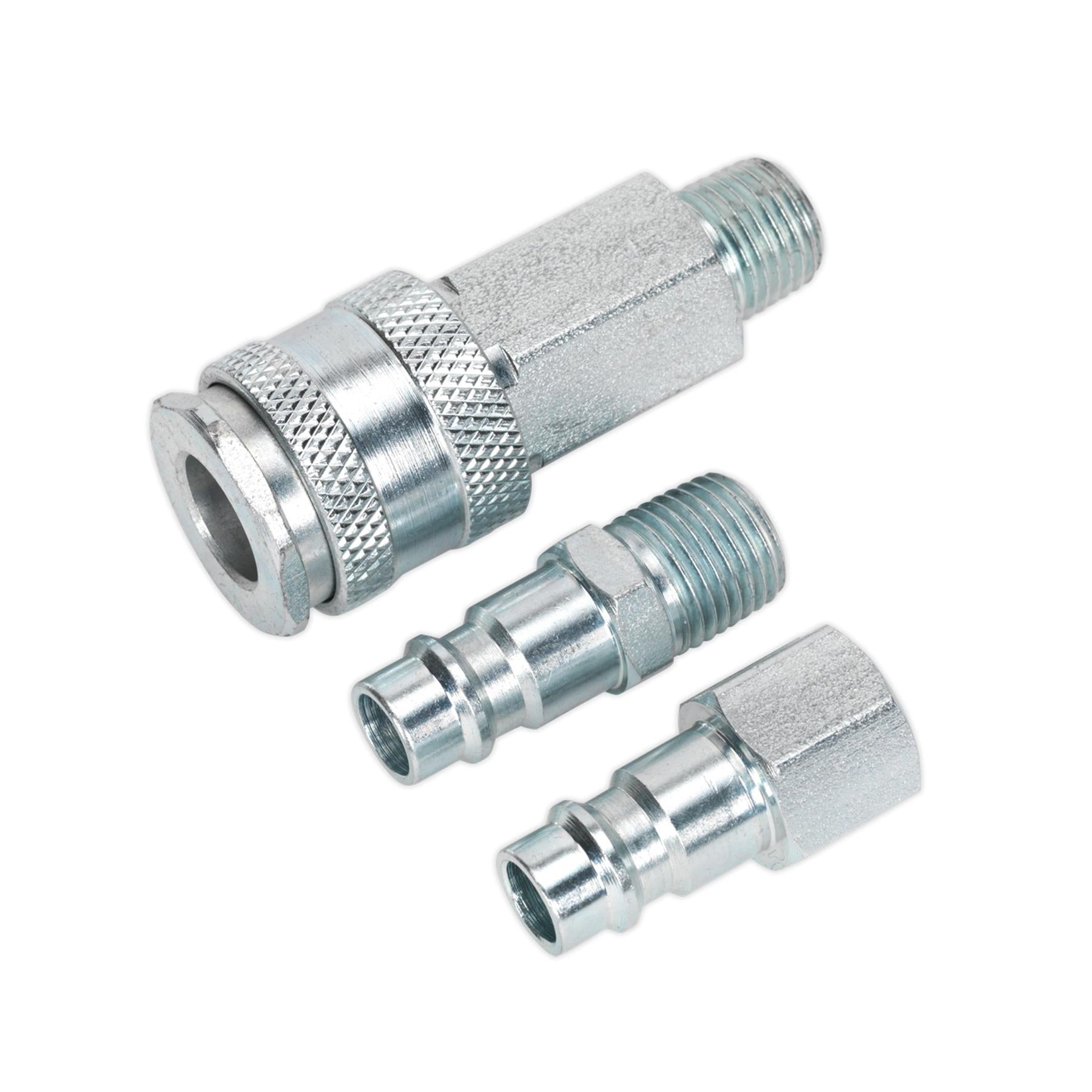 Sealey BSP Air Line Hose Compressor Fittings Quick Realise Coupling 1/4"