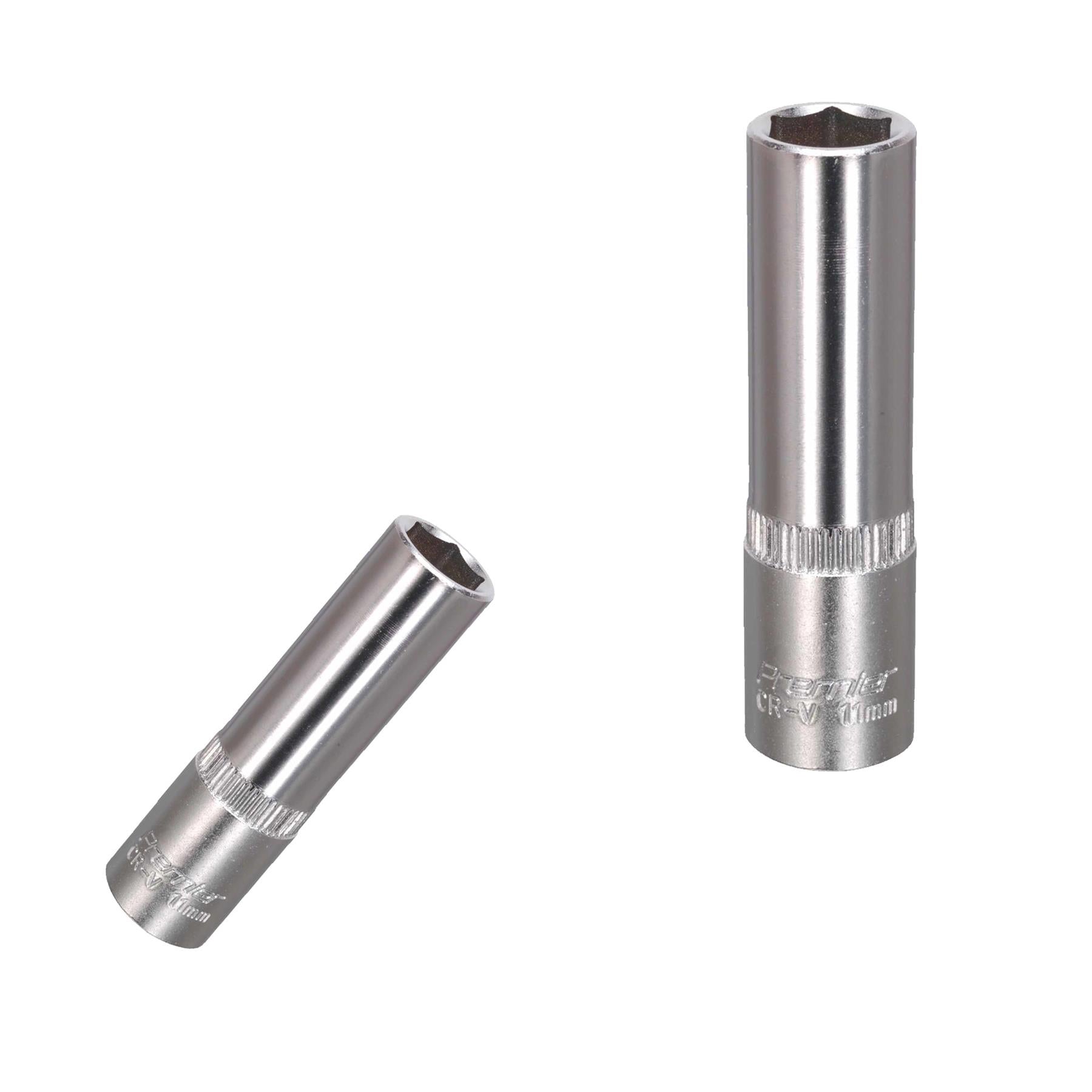 Sealey WallDrive Socket 11mm Deep 3/8"Sq Drive Chrome Vanadium Steel