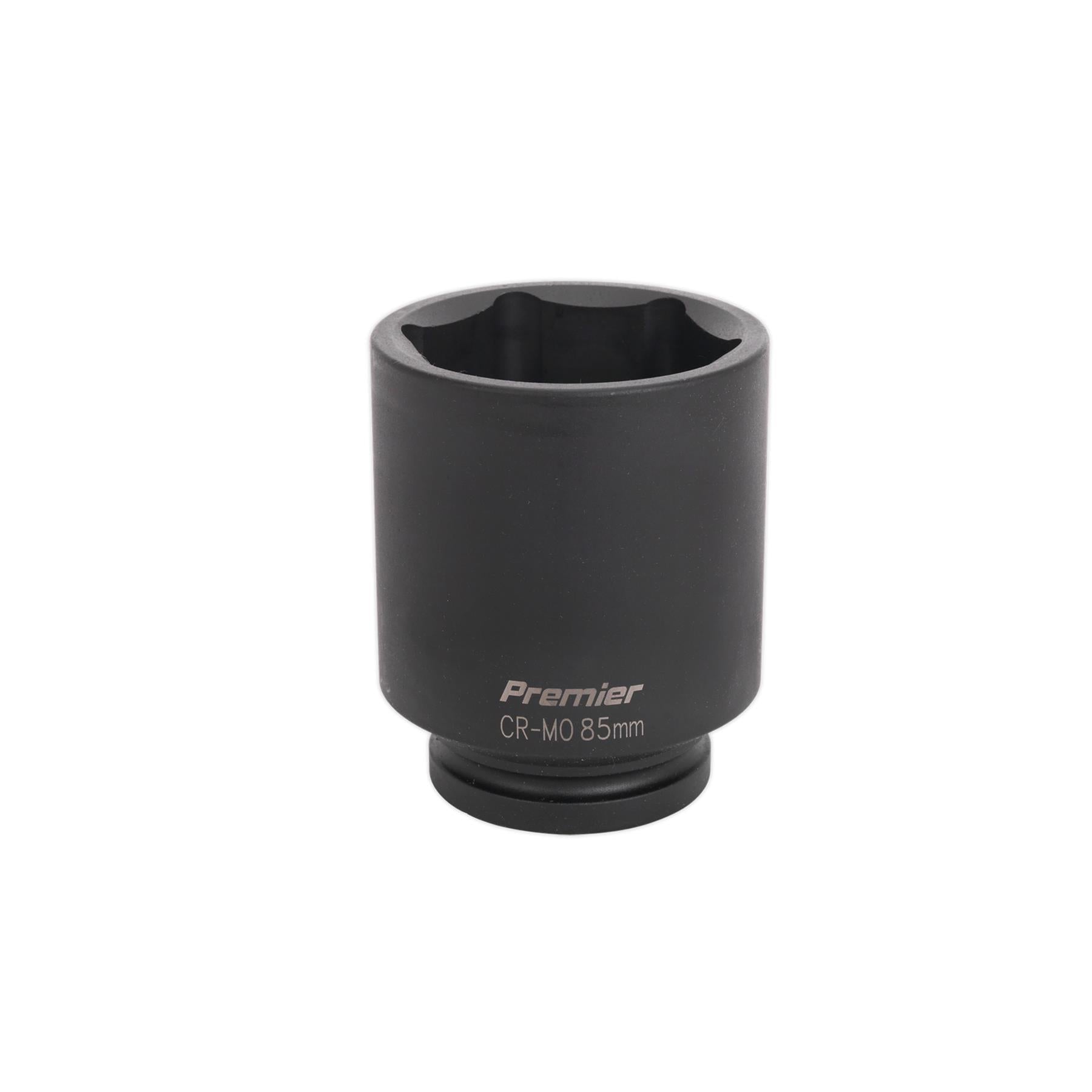 Sealey Impact Socket 85mm Deep 1"Sq Drive Chrome Molybdenum Lifetime Guarantee