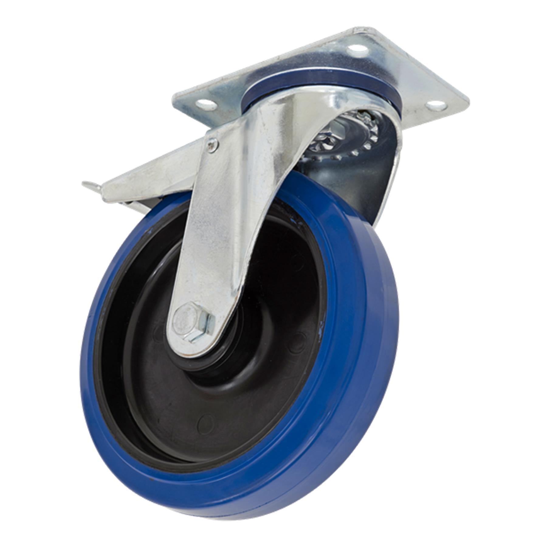 Sealey Heavy-Duty Rub Castor Wheel Swivel with Total Lock 200mm