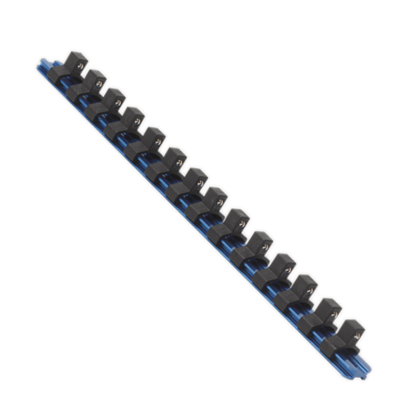 Sealey Socket Retaining Rail with 14 Clips Aluminium 3/8"Sq Drive
