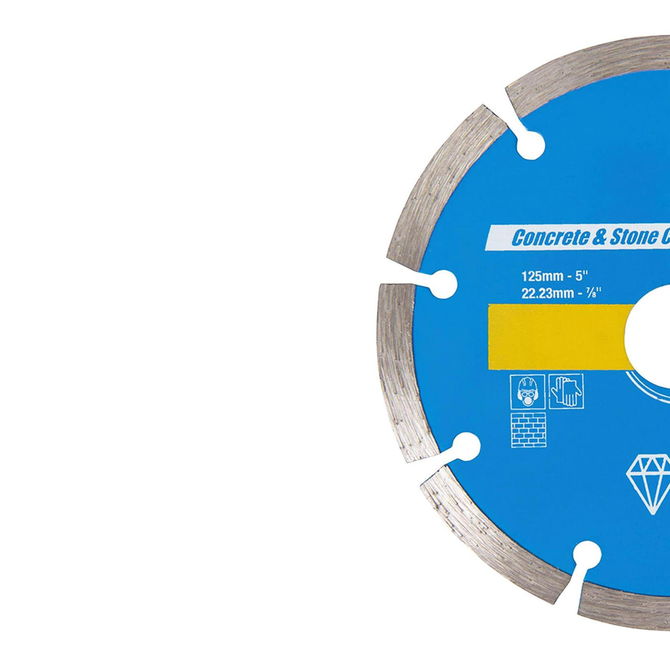 Concrete & Stone Cutting Diamond Blade 125 X 22.2mm - Segmented Rim New