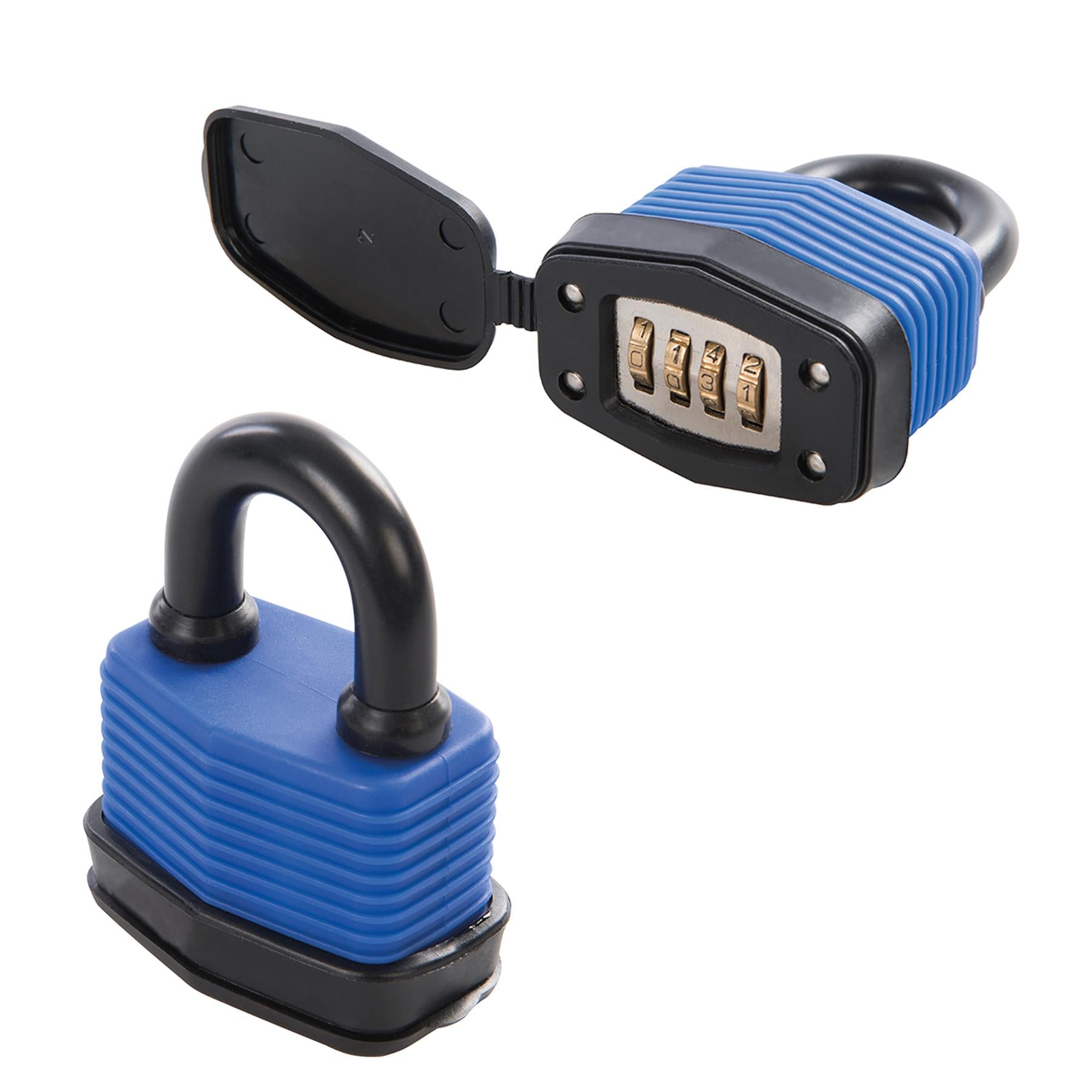 Weatherproof Combination Padlock Steel Body With Plastic-Coated Shackle 50mm