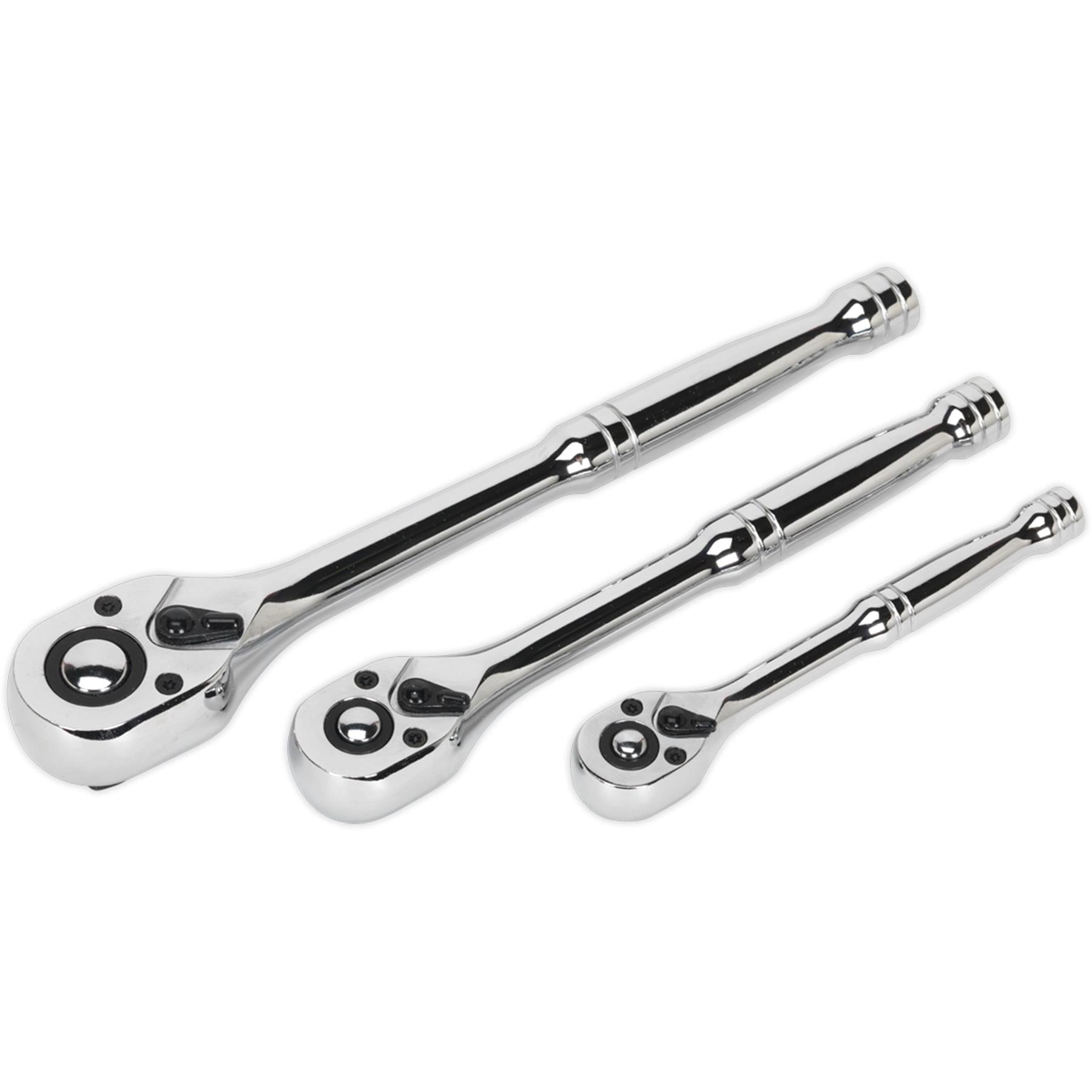 Sealey Ratchet Wrench Set 3pc Pear-Head Flip Reverse