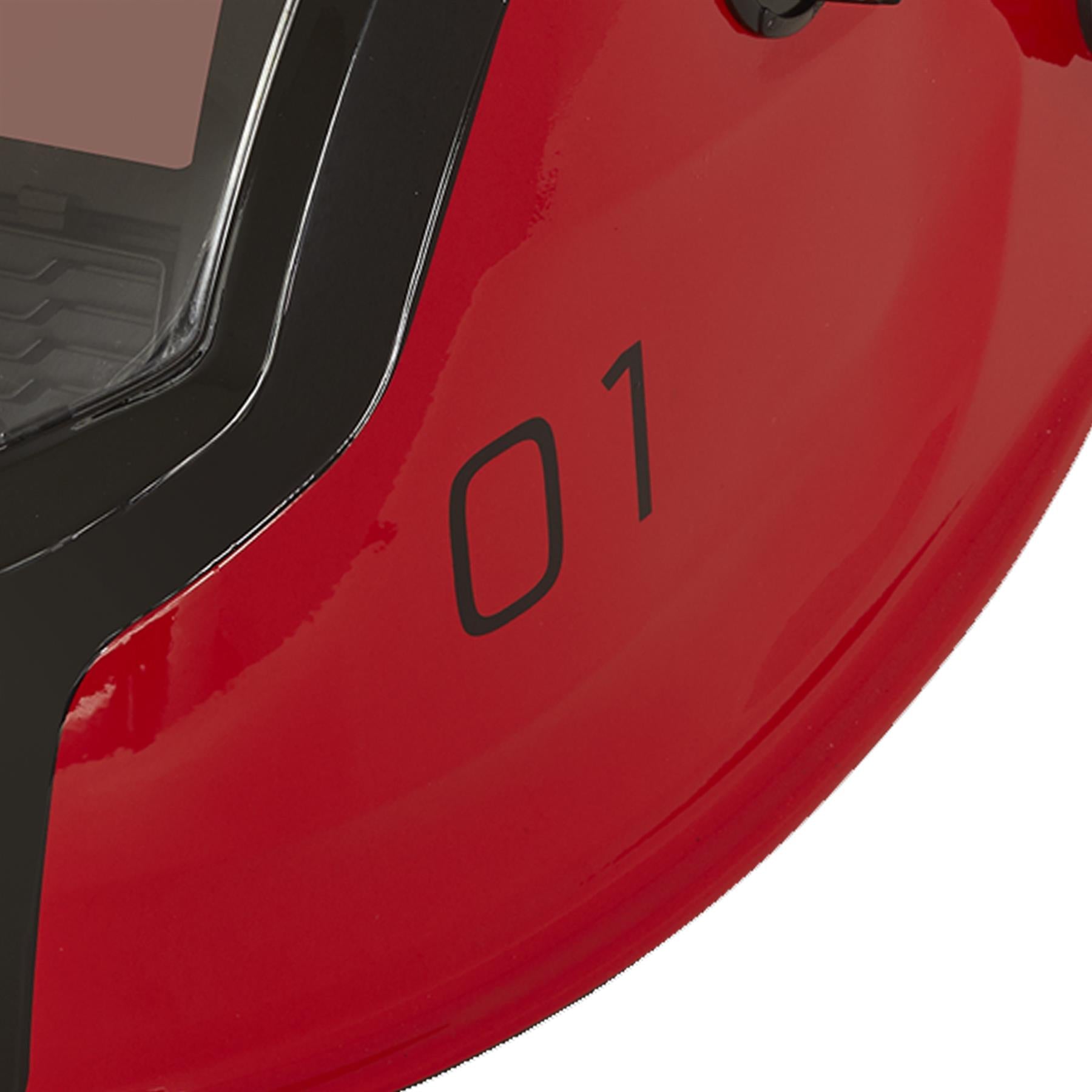 Sealey Welding Helmet Auto Darkening - Shade 9-13 - Red